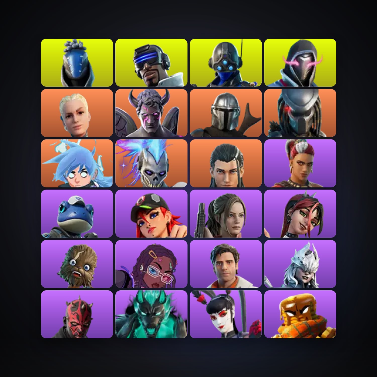 Fortnite locker — 59 skins — lvl 484 — HabibiAccounts