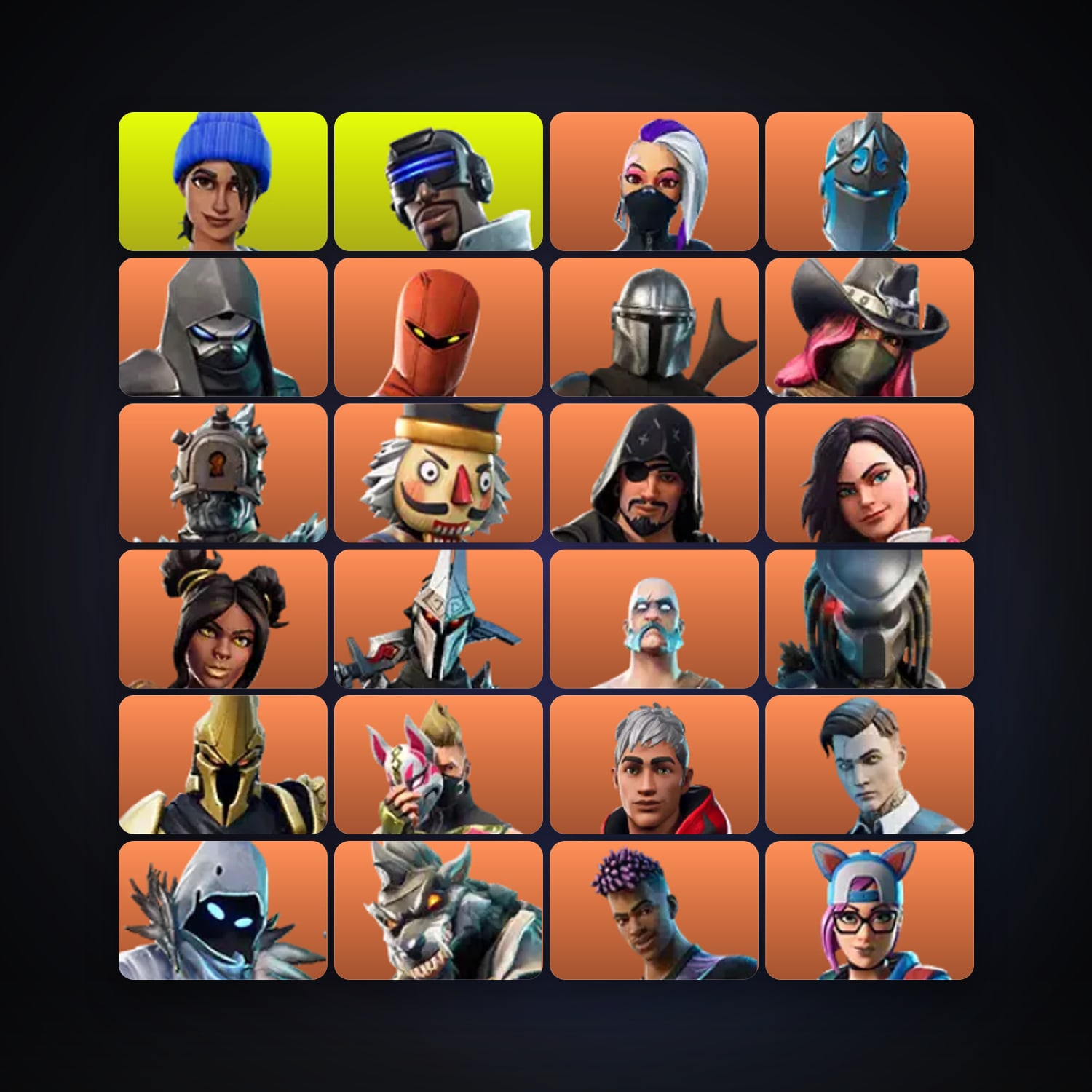 Fortnite locker — 133 skins — 1.3K V-Bucks — lvl 1741 — HabibiAccounts