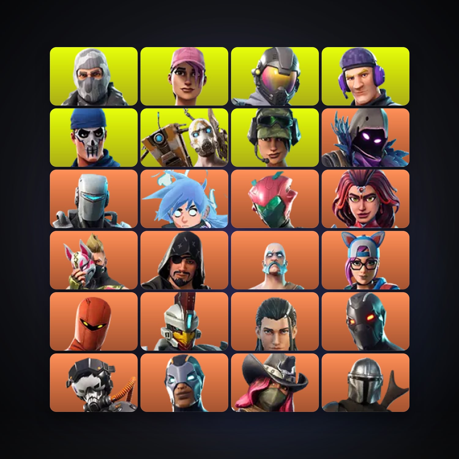 Fortnite locker — 130 skins — 500 V-Bucks — lvl 2073 — HabibiAccounts