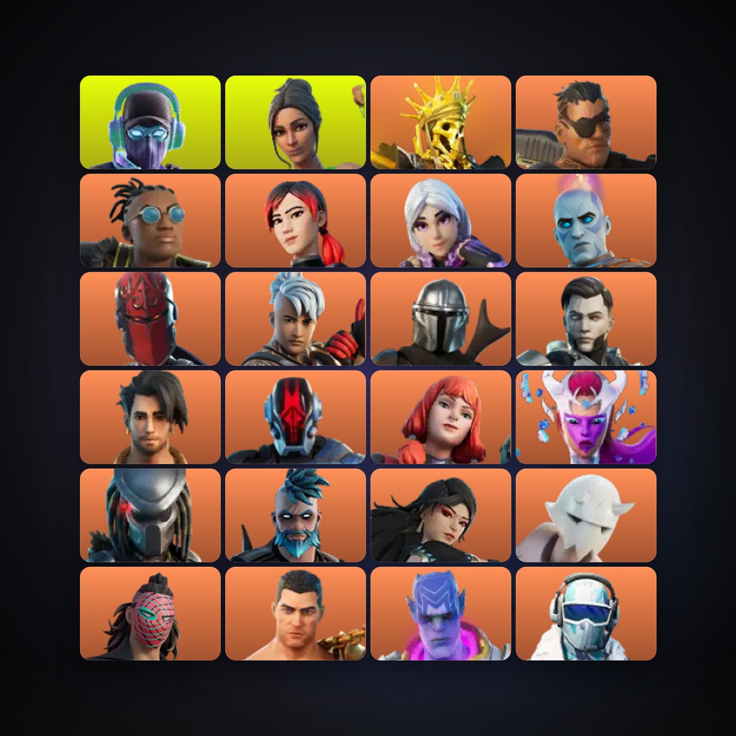 Fortnite locker — 154 skins — 700 V-Bucks — lvl 1928 — HabibiAccounts