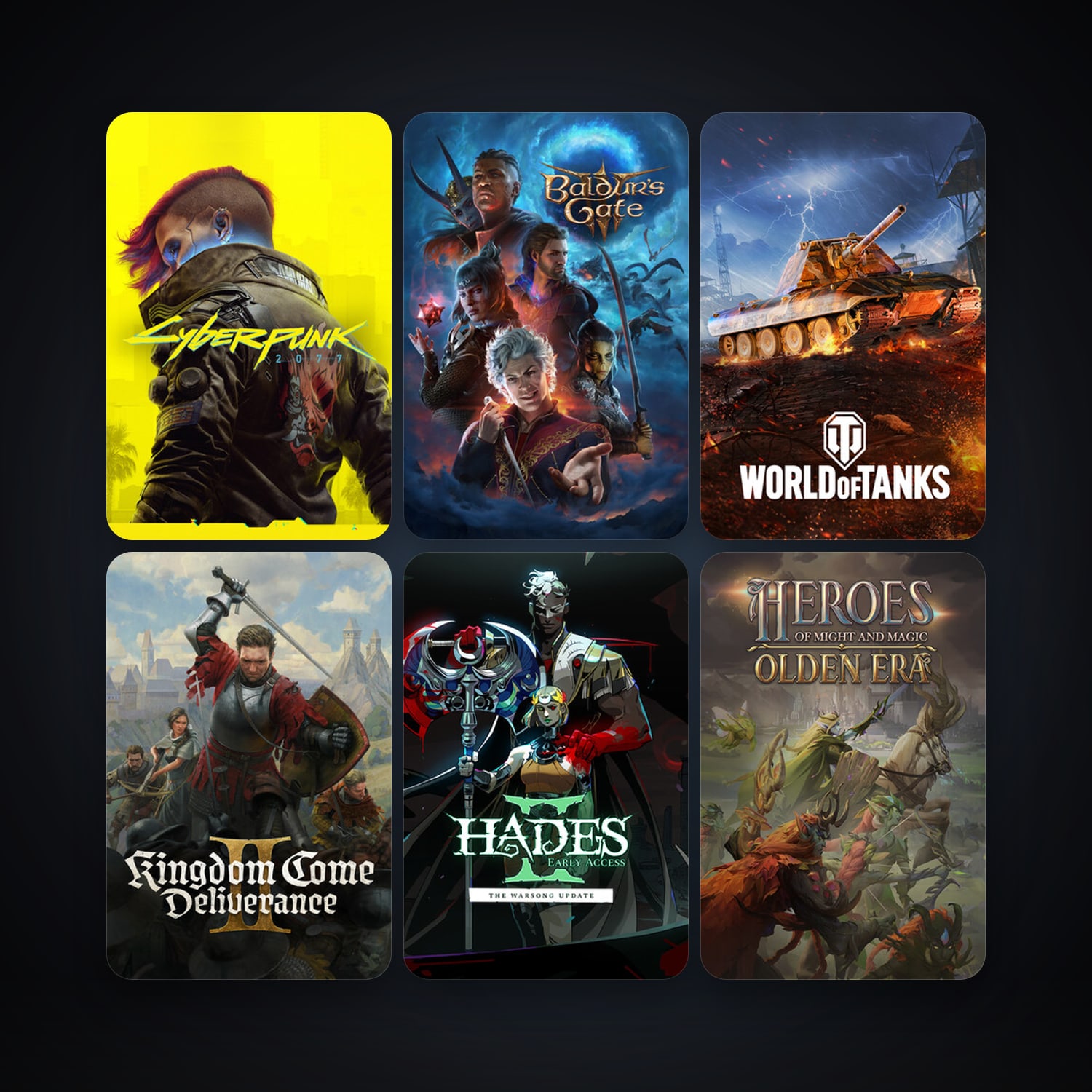 Baldur's Gate 3 + Cyberpunk 2077, 8 games, clean — HabibiAccounts
