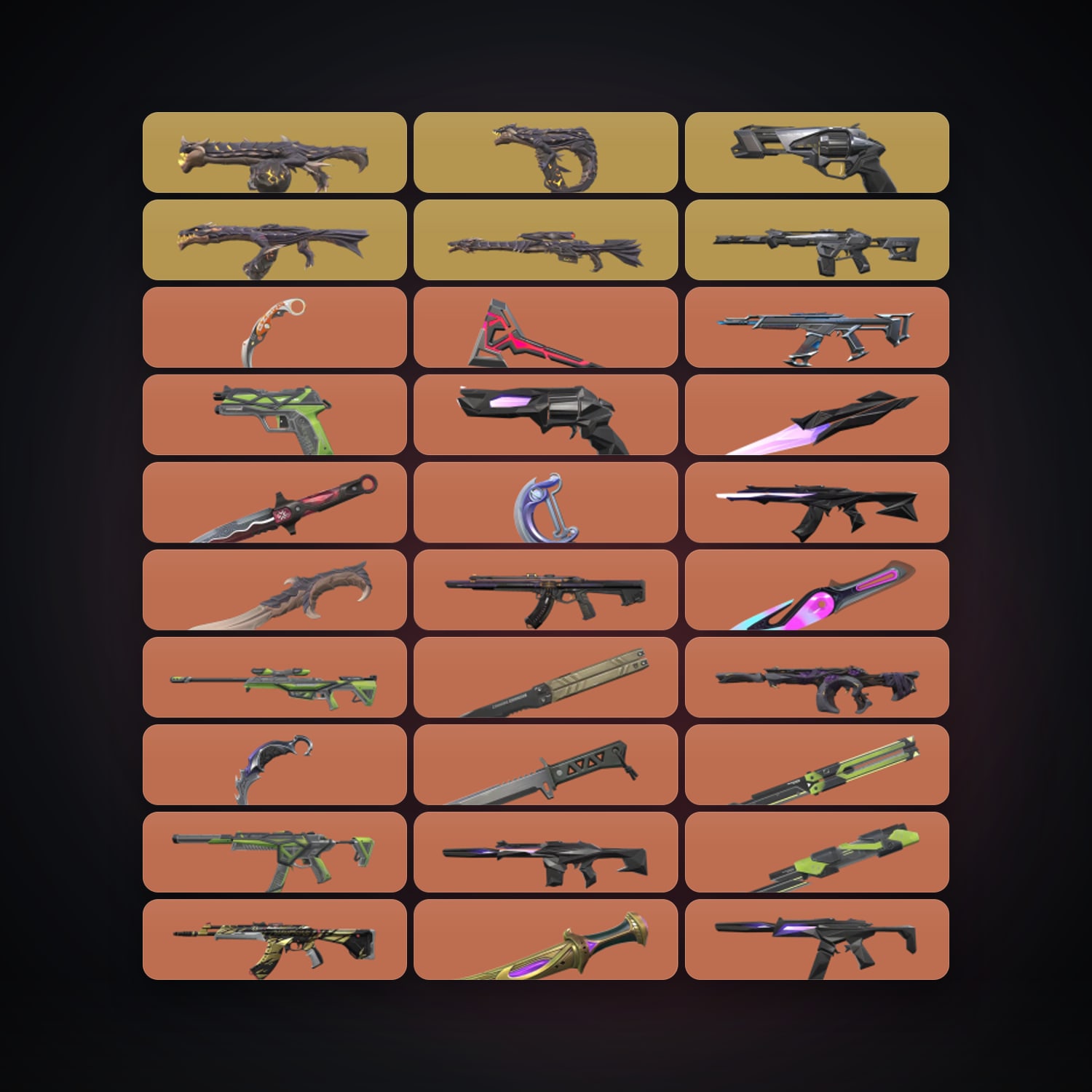 NA Gold 2 locker — 14 knives, 170 skins, lvl 405 — HabibiAccounts