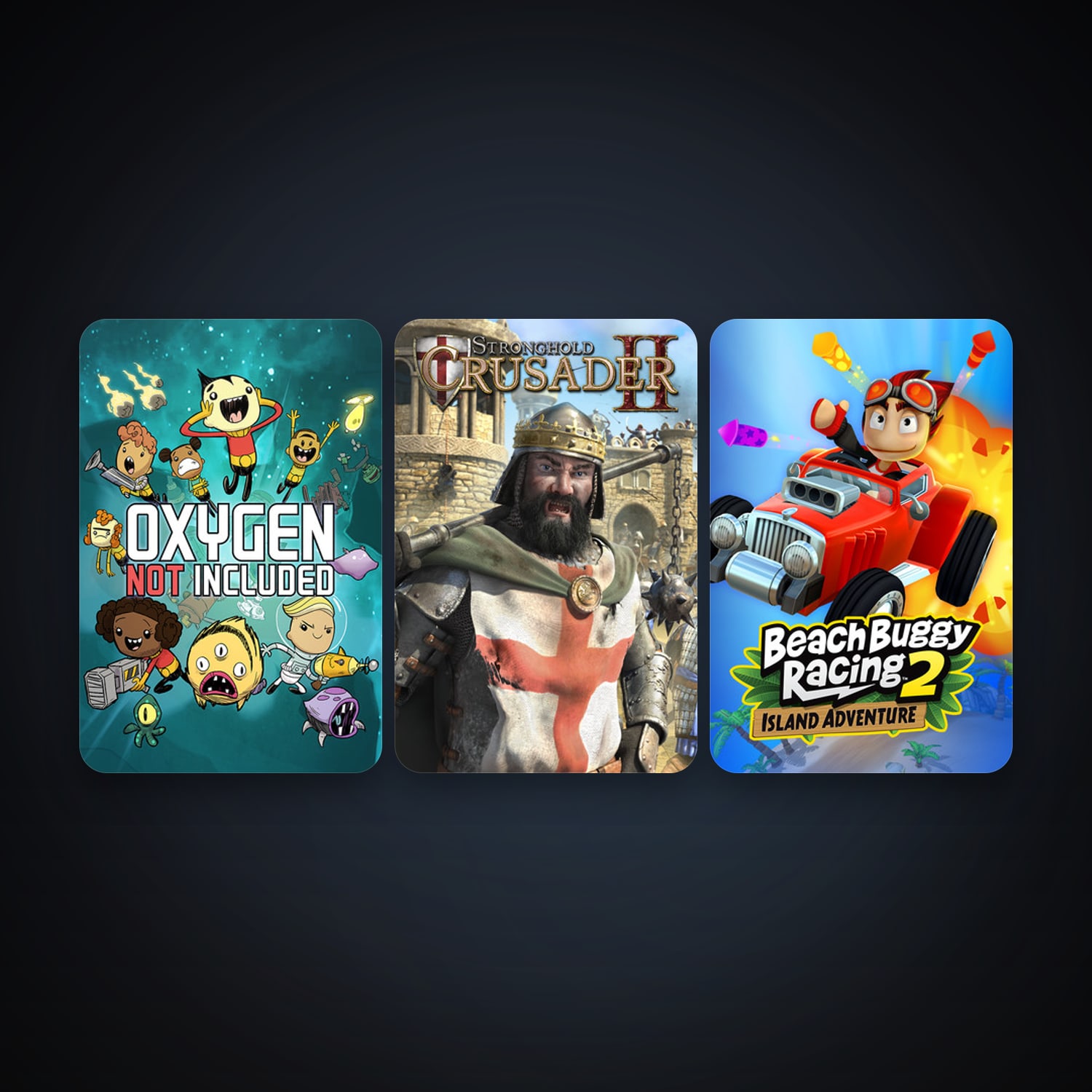 Stronghold Crusader 2 + Oxygen Not Included, 3 games, clean — HabibiAccounts