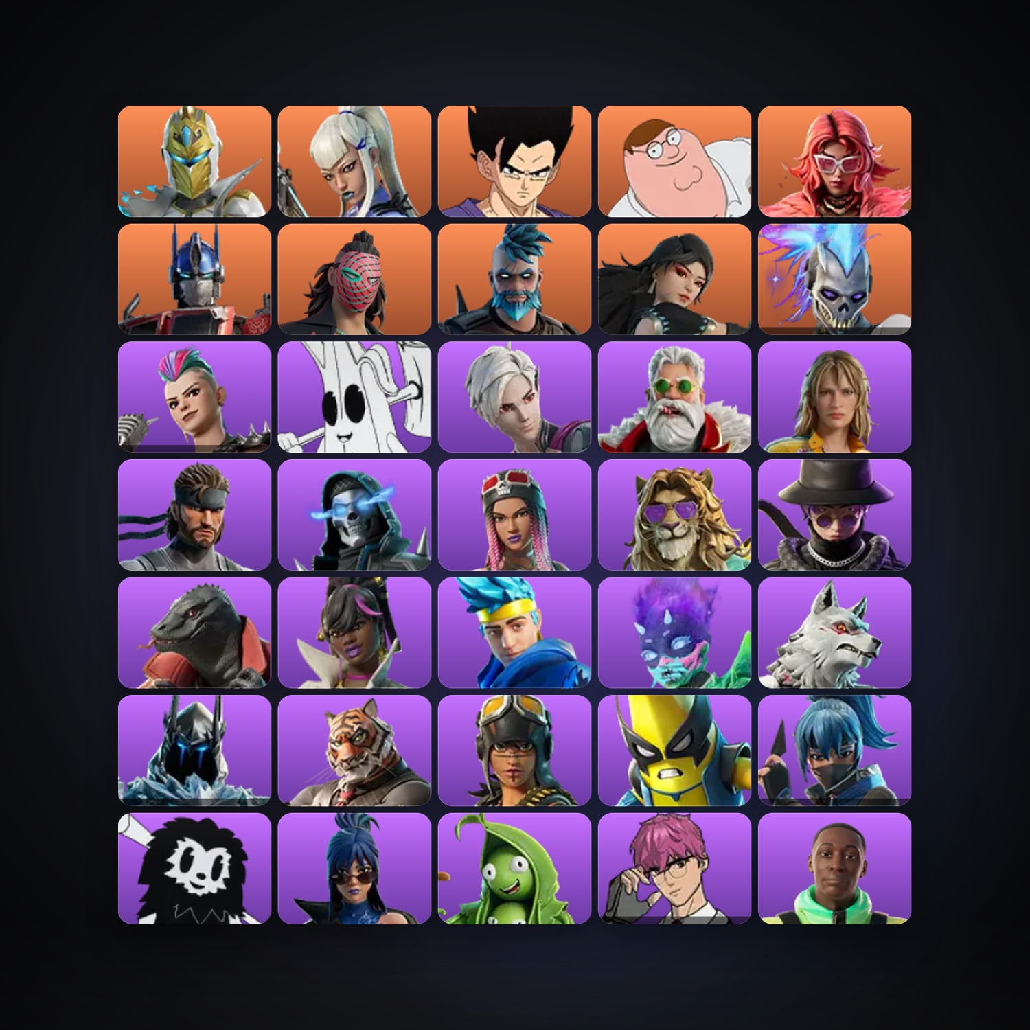 Fortnite locker — 191 skins — lvl 1493 — HabibiAccounts
