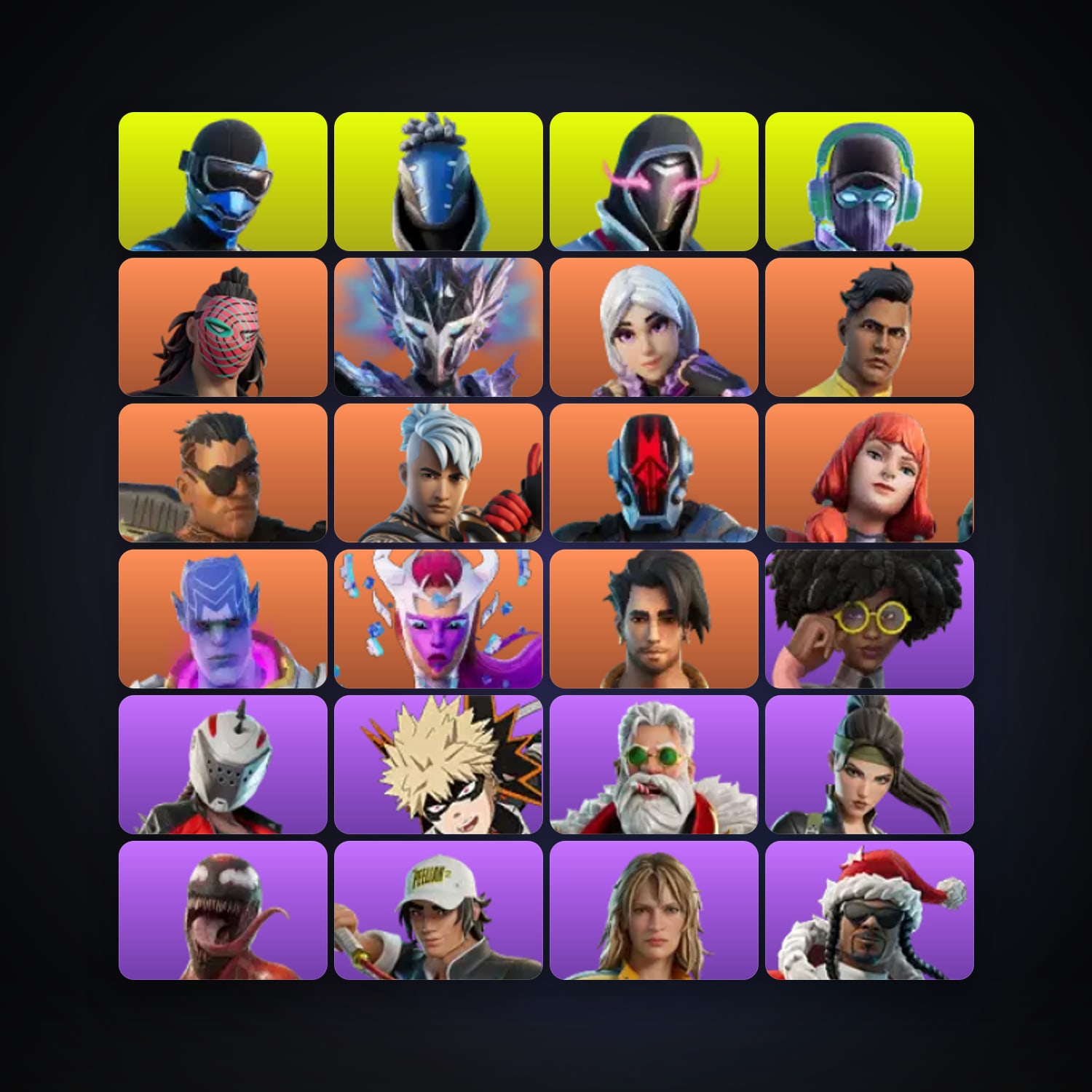 Fortnite locker — 96 skins — 300 V-Bucks — lvl 1750 — HabibiAccounts