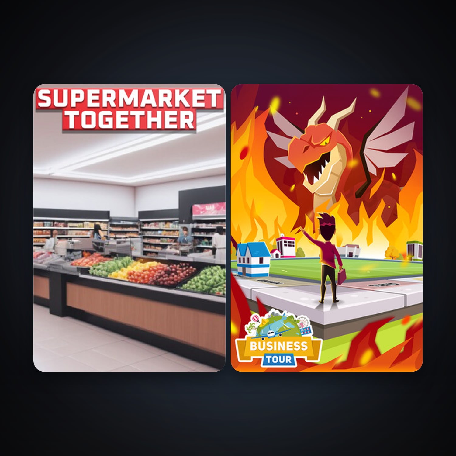 Business Tour - Board Game with Online Multiplayer + Supermarket Together, 4 games, clean — HabibiAccounts