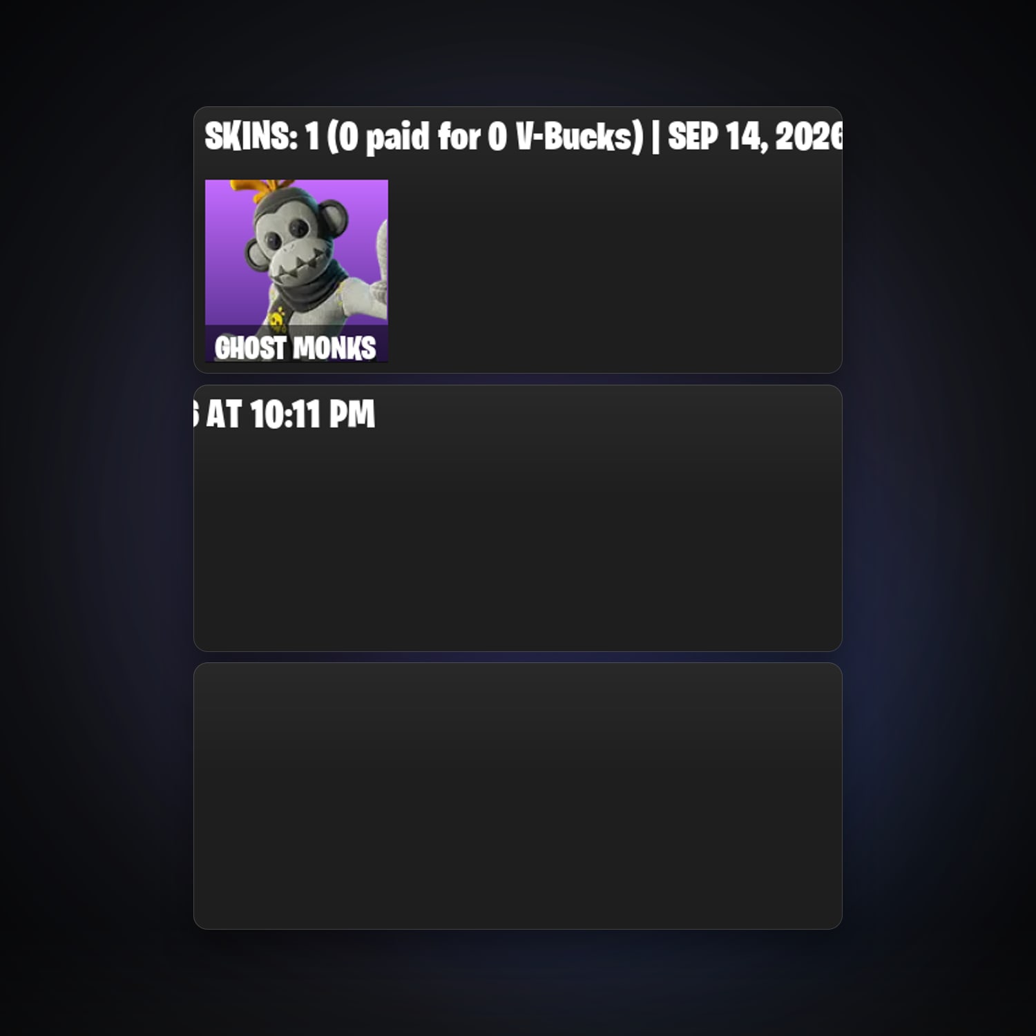 Fortnite locker — 1 skins — 1K V-Bucks — lvl 15 — HabibiAccounts