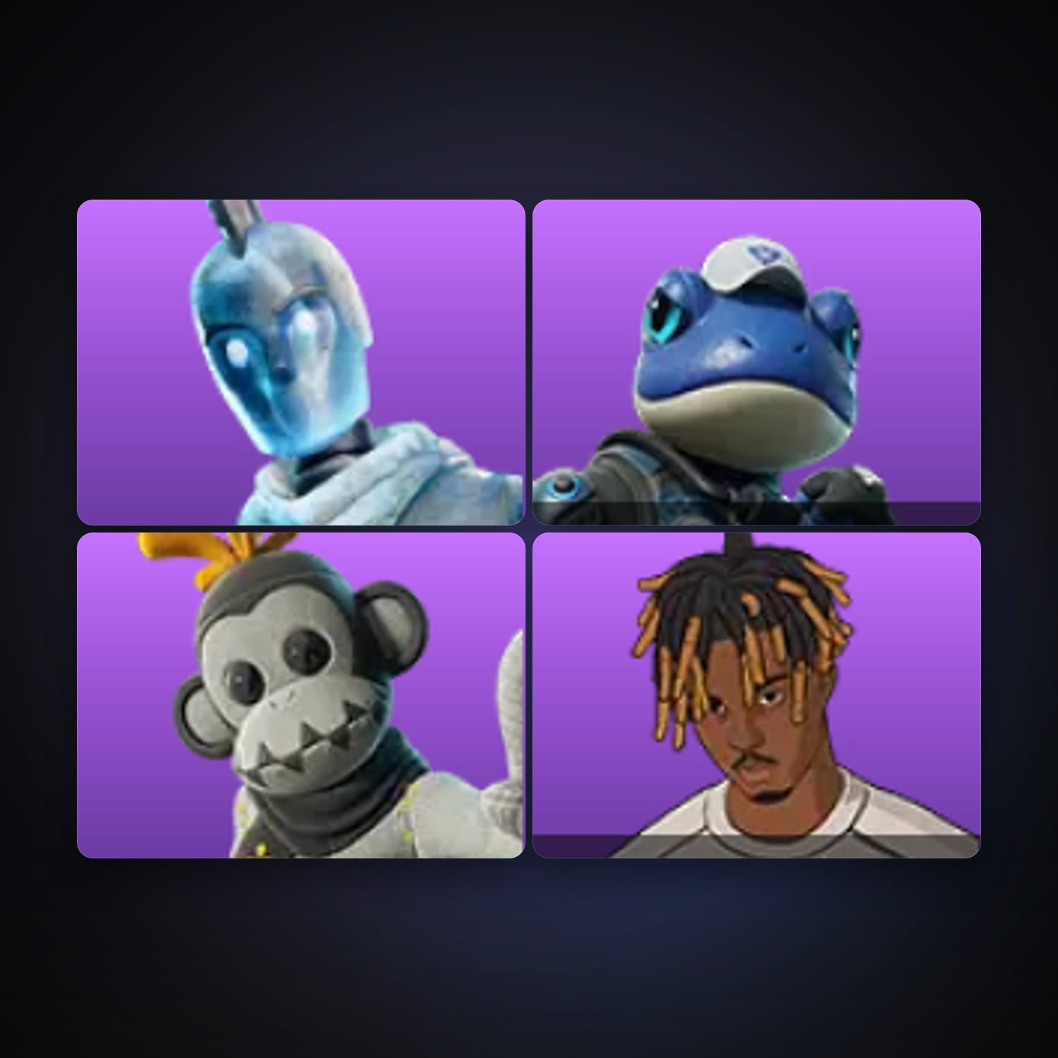 هالحساب فورتنايت Glacial Dummy وPond Guardian Froggory، لوكر 4 سكن، 1.8K فيبوكس، لفل 260، 8 فوز — HabibiAccounts