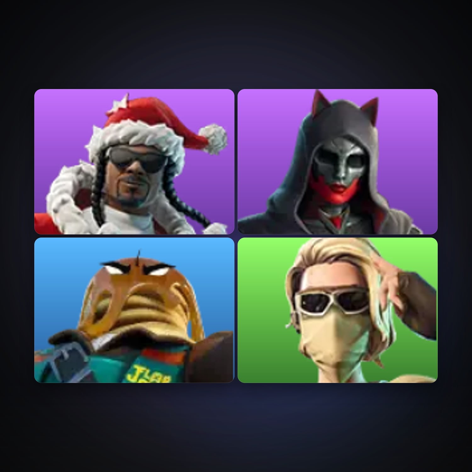Santa Dogg — Felina — 4 skins — 1K V-Bucks — lvl 393 — HabibiAccounts
