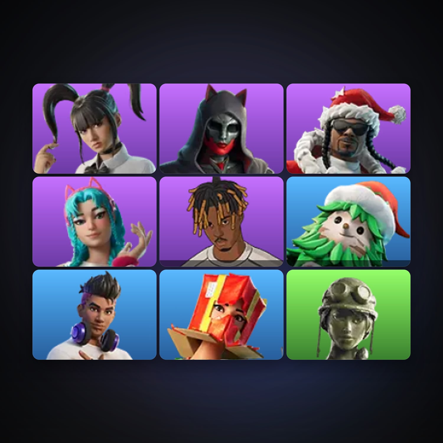 هالحساب فورتنايت Yuki Yubari وFelina، لوكر 9 سكن، 700 فيبوكس، لفل 516، 12 فوز — HabibiAccounts