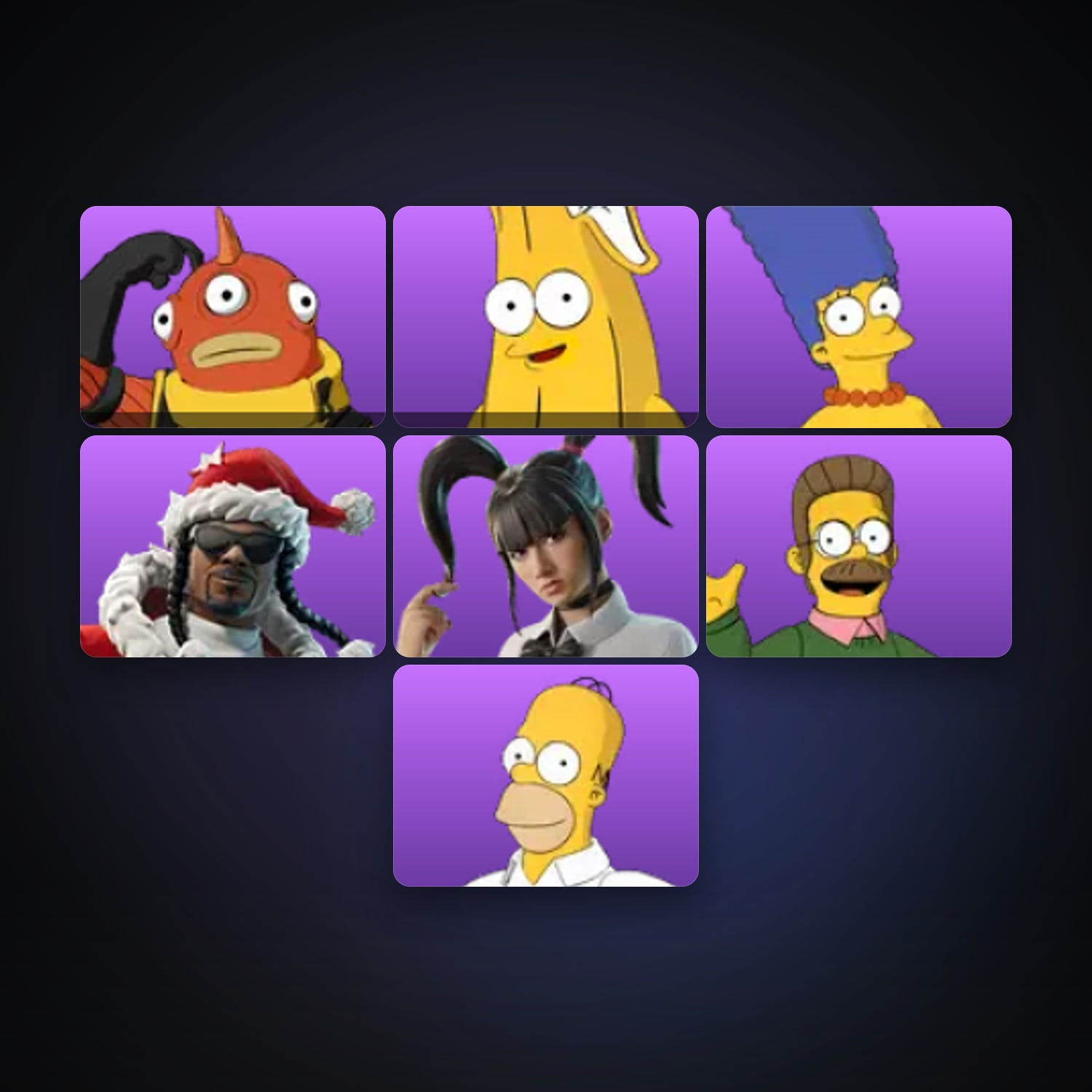 Fortnite locker — 7 skins — 1.1K V-Bucks — lvl 426 — HabibiAccounts