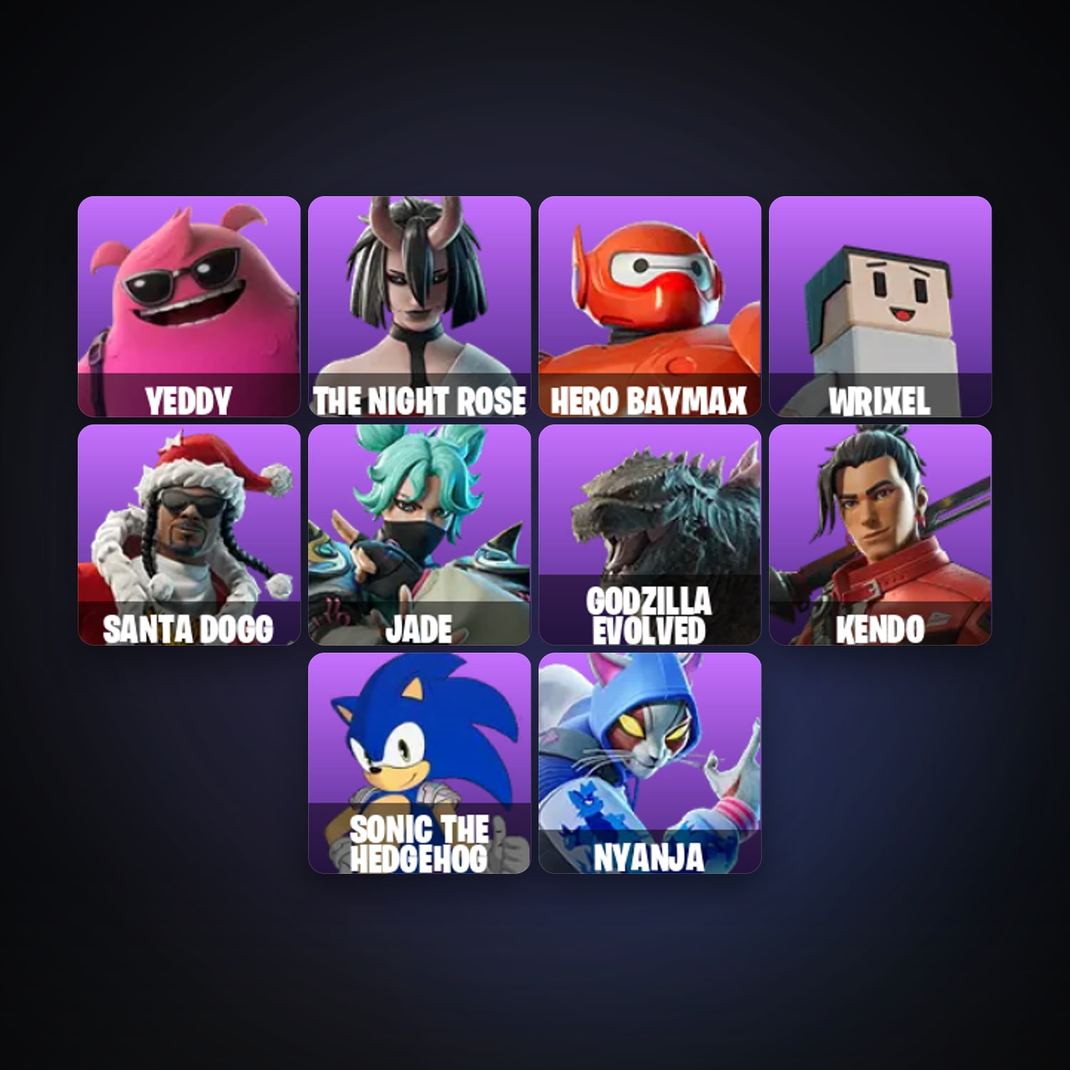 Yeddy — The Night Rose — 15 skins — 1.2K V-Bucks — lvl 443 — HabibiAccounts