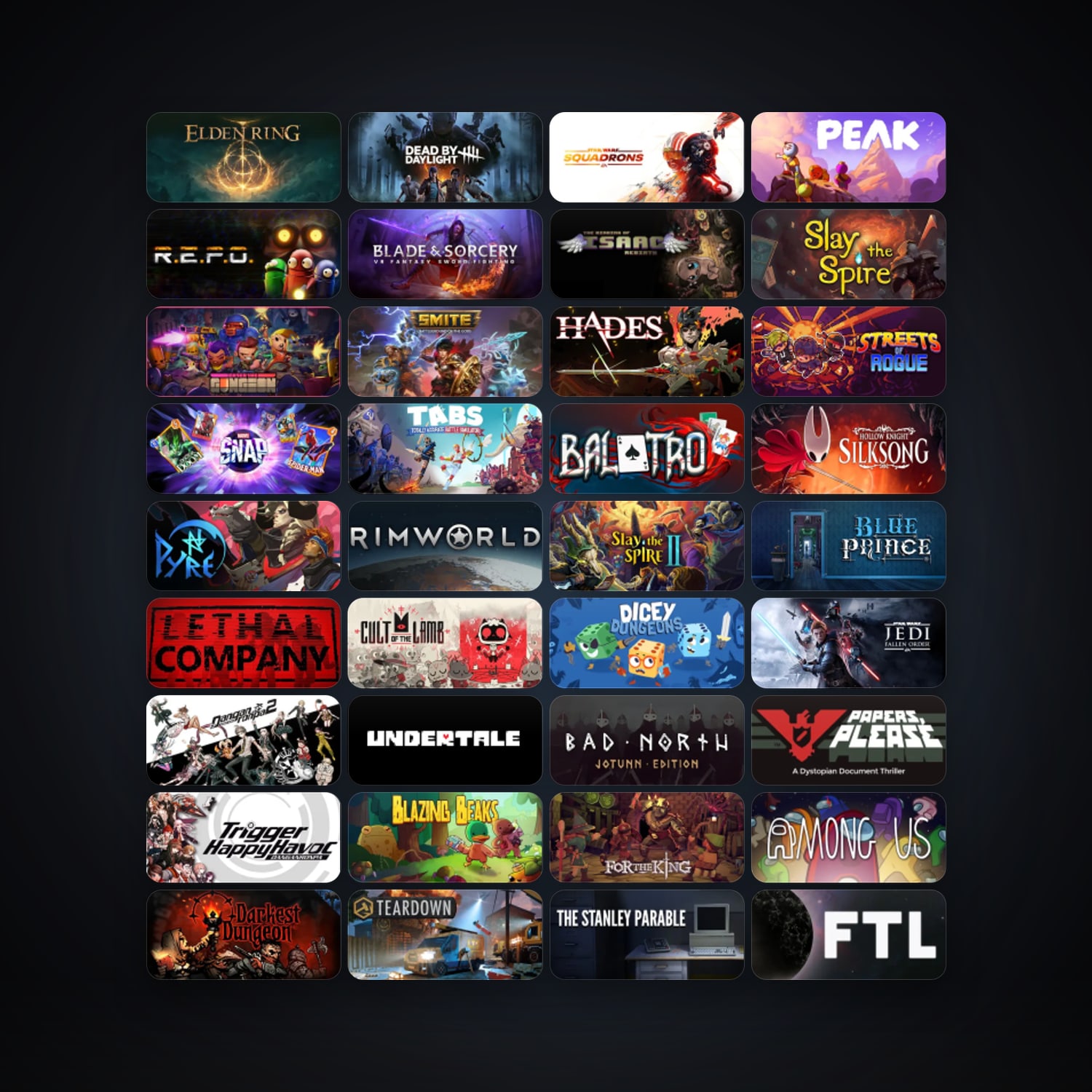 The Binding of Isaac: Rebirth + Enter the Gungeon, 132 games, Steam 11, clean — HabibiAccounts