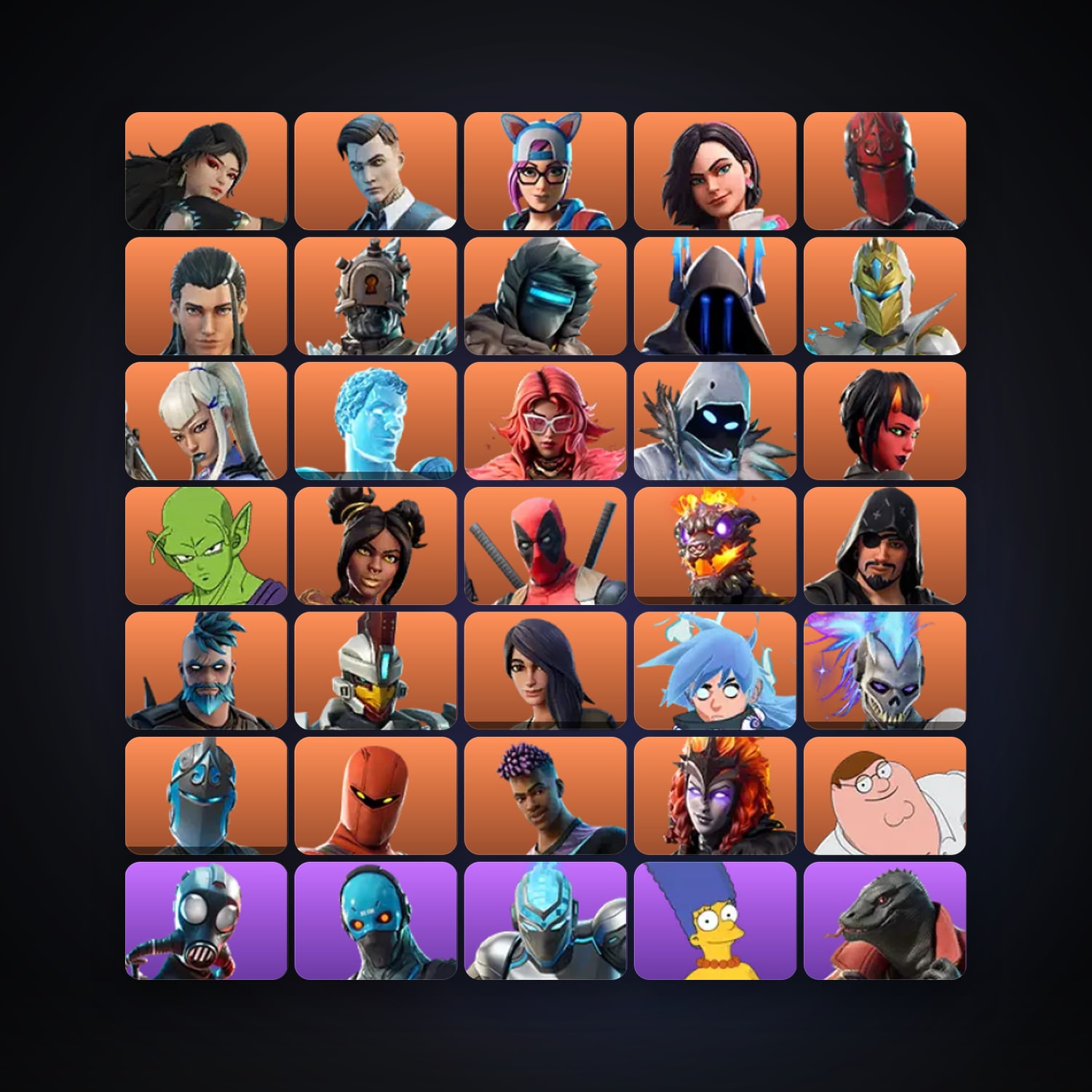 Fortnite locker — 214 skins — 600 V-Bucks — lvl 1886 — HabibiAccounts