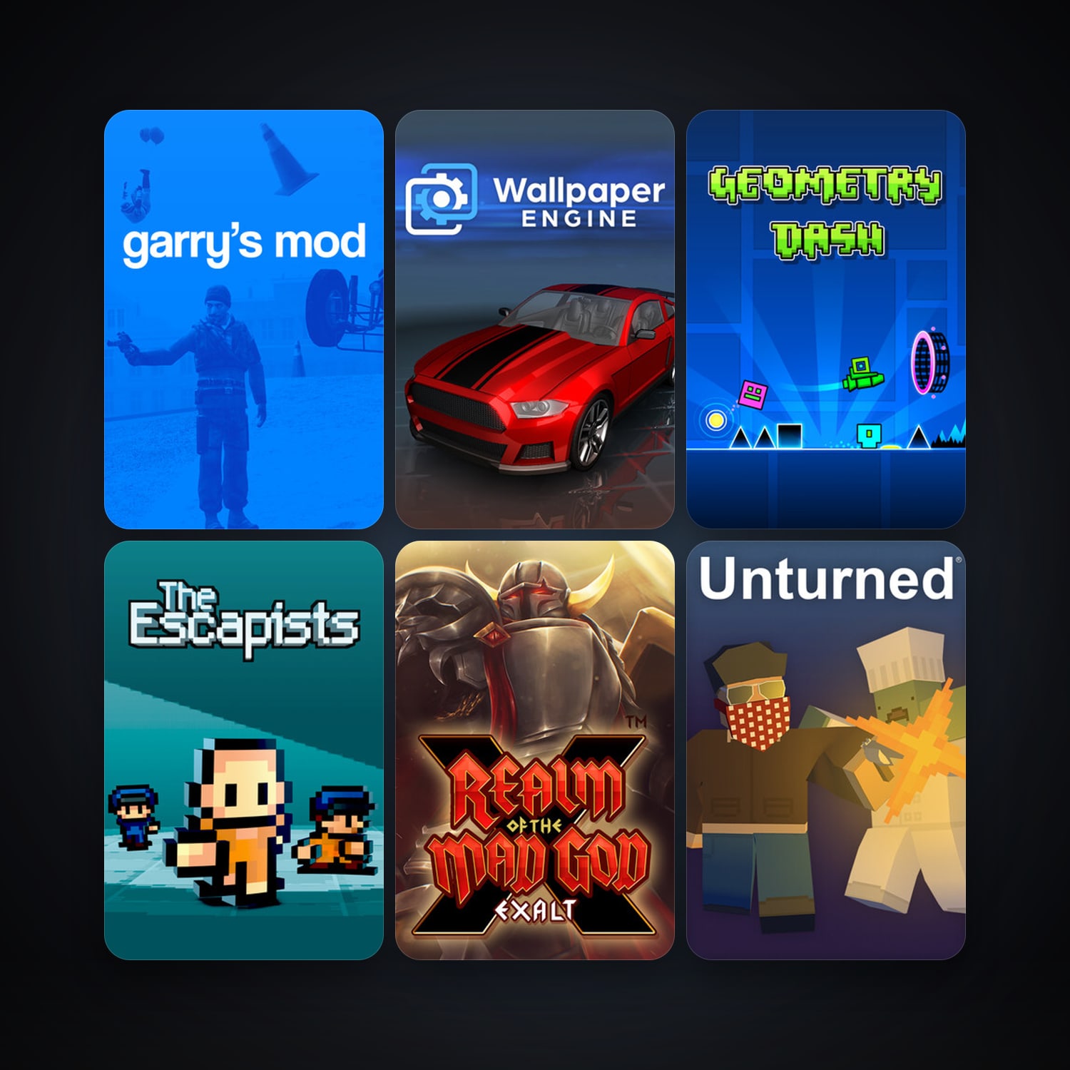 Garry's Mod + Realm of the Mad God, 30 games, clean — HabibiAccounts