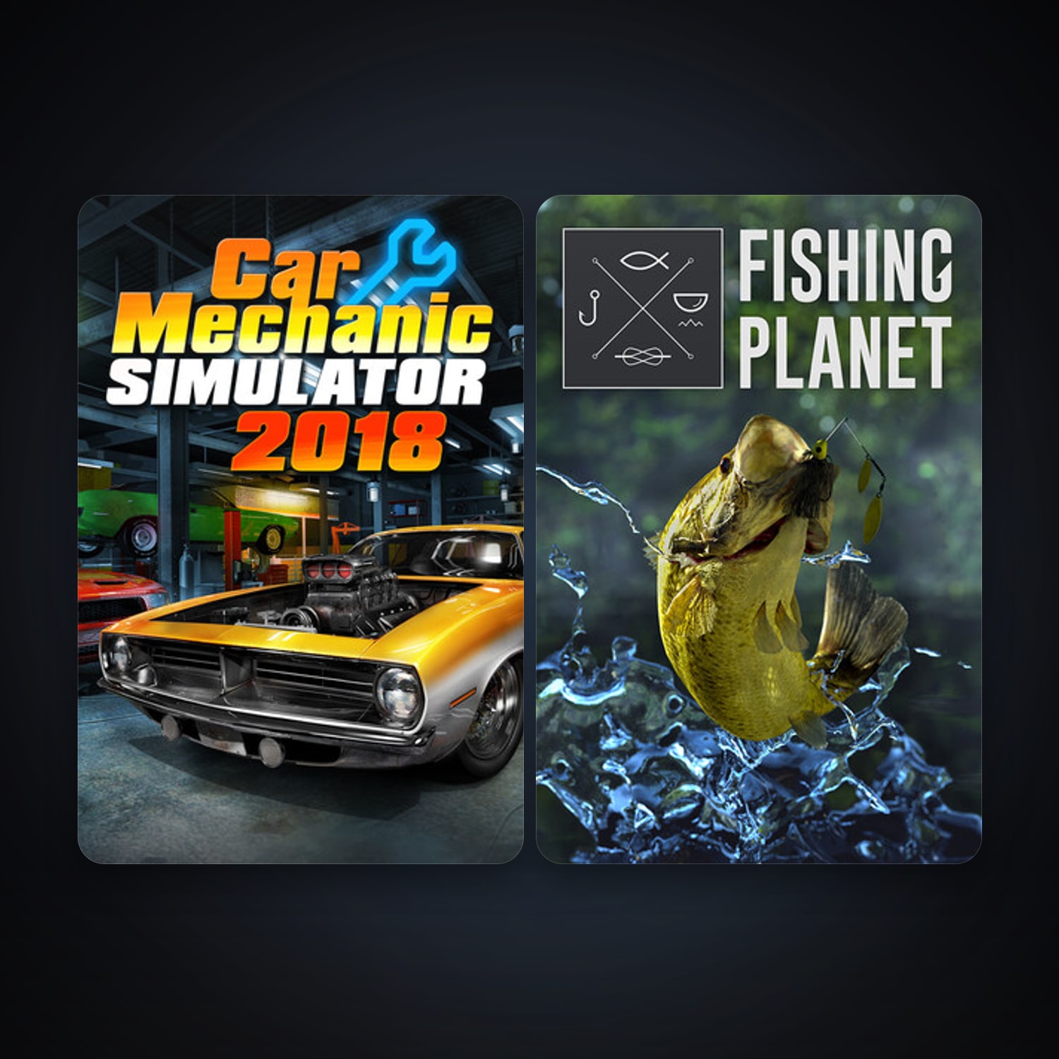 Fishing Planet + Car Mechanic Simulator 2018, 7 games, clean — HabibiAccounts