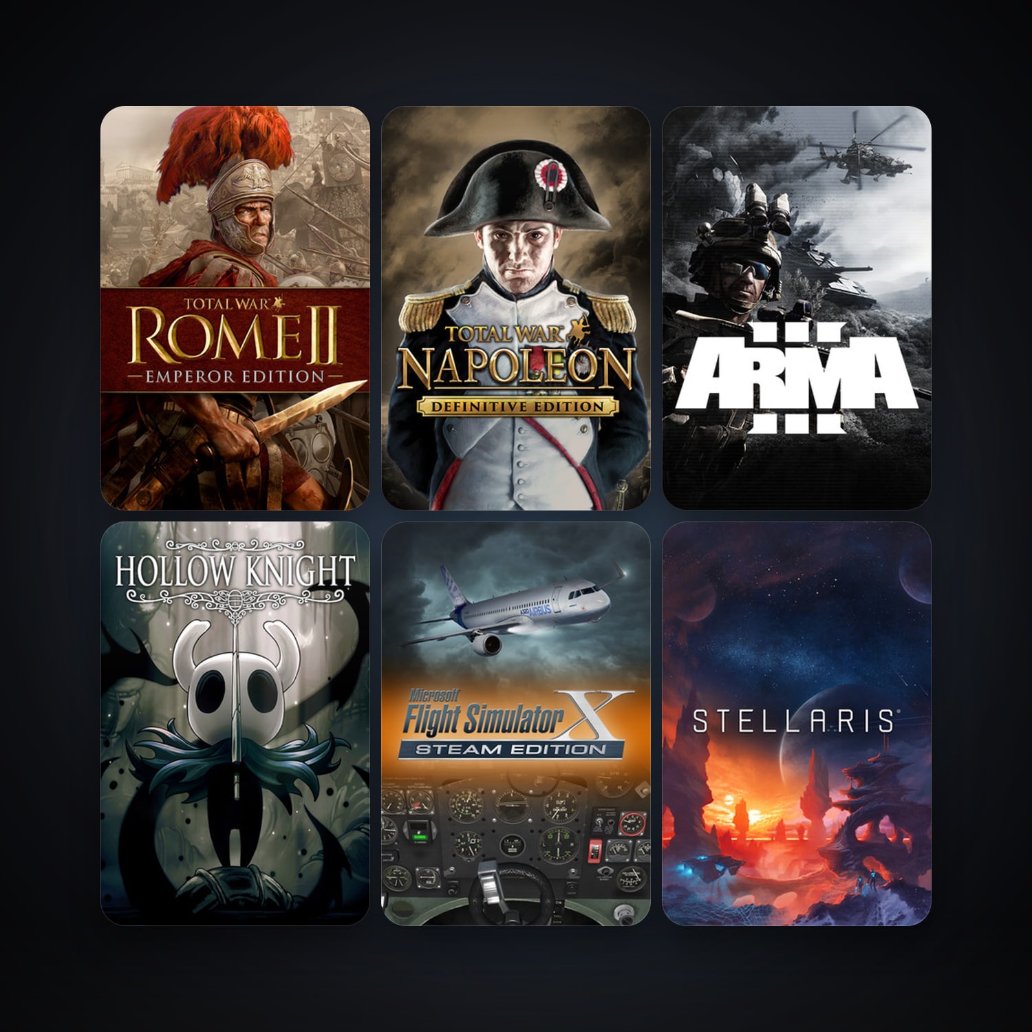 Medieval II: Total War + EVE Online, 71 games, clean — HabibiAccounts