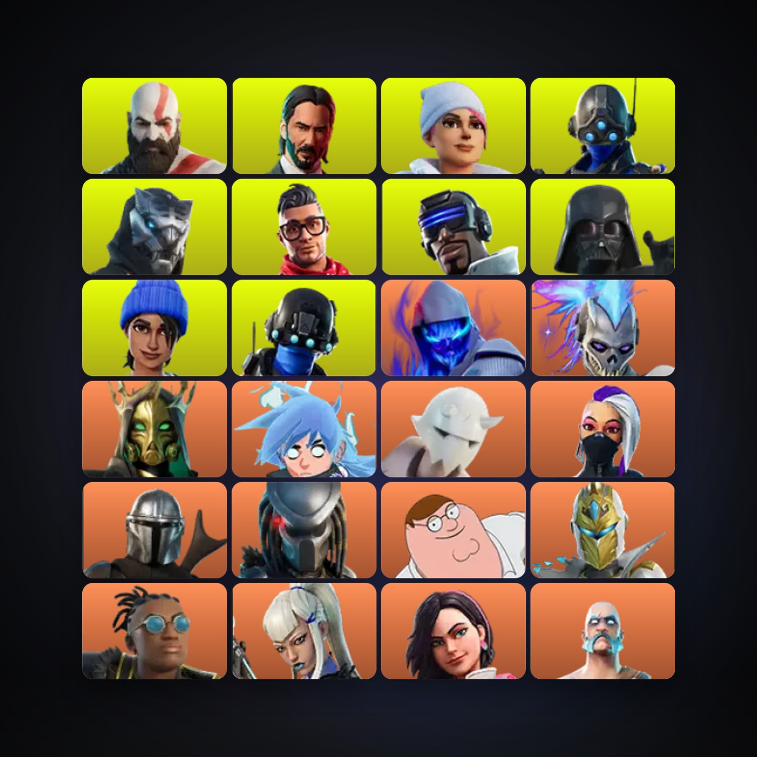 Fortnite locker — 452 skins — 1.3K V-Bucks — lvl 4585 — HabibiAccounts
