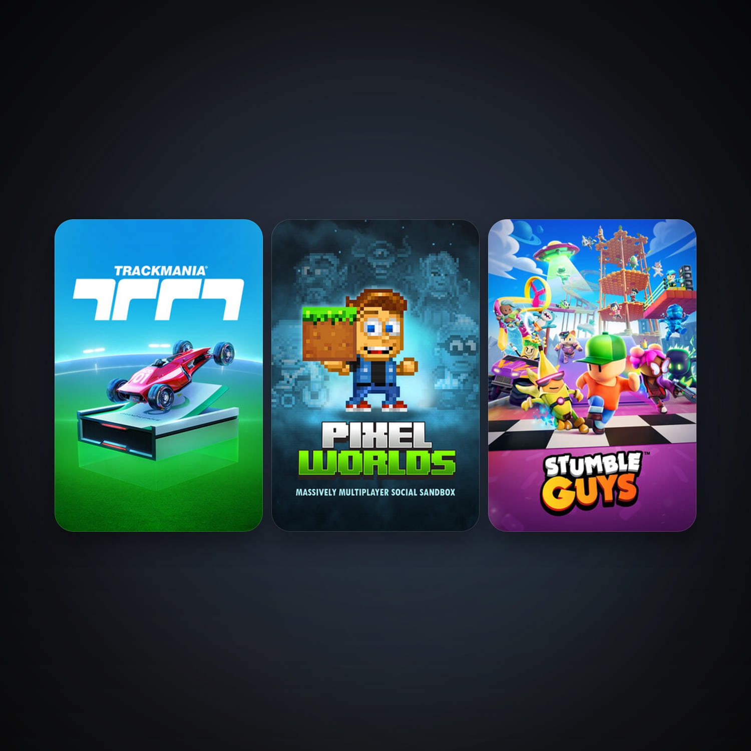 Pixel Worlds: MMO Sandbox + Stumble Guys, 17 games, clean — HabibiAccounts