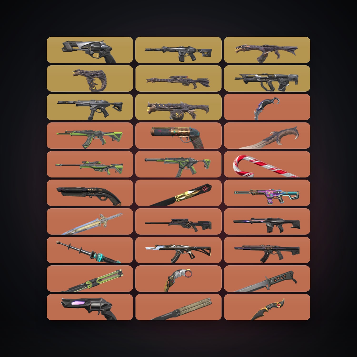 NA Plat 1 locker — 26 knives, 294 skins, lvl 312 — HabibiAccounts