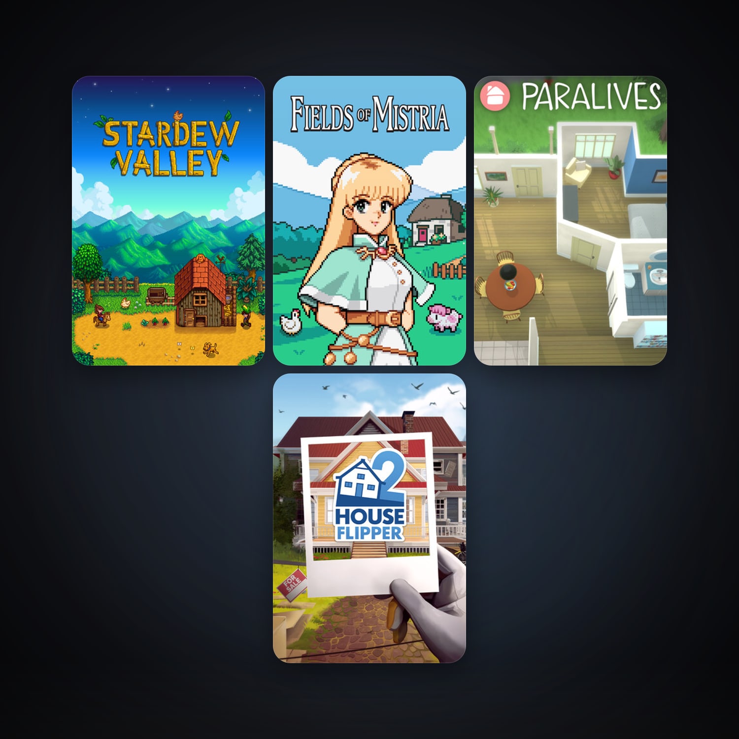 Stardew Valley + Paralives, 6 games, clean — HabibiAccounts