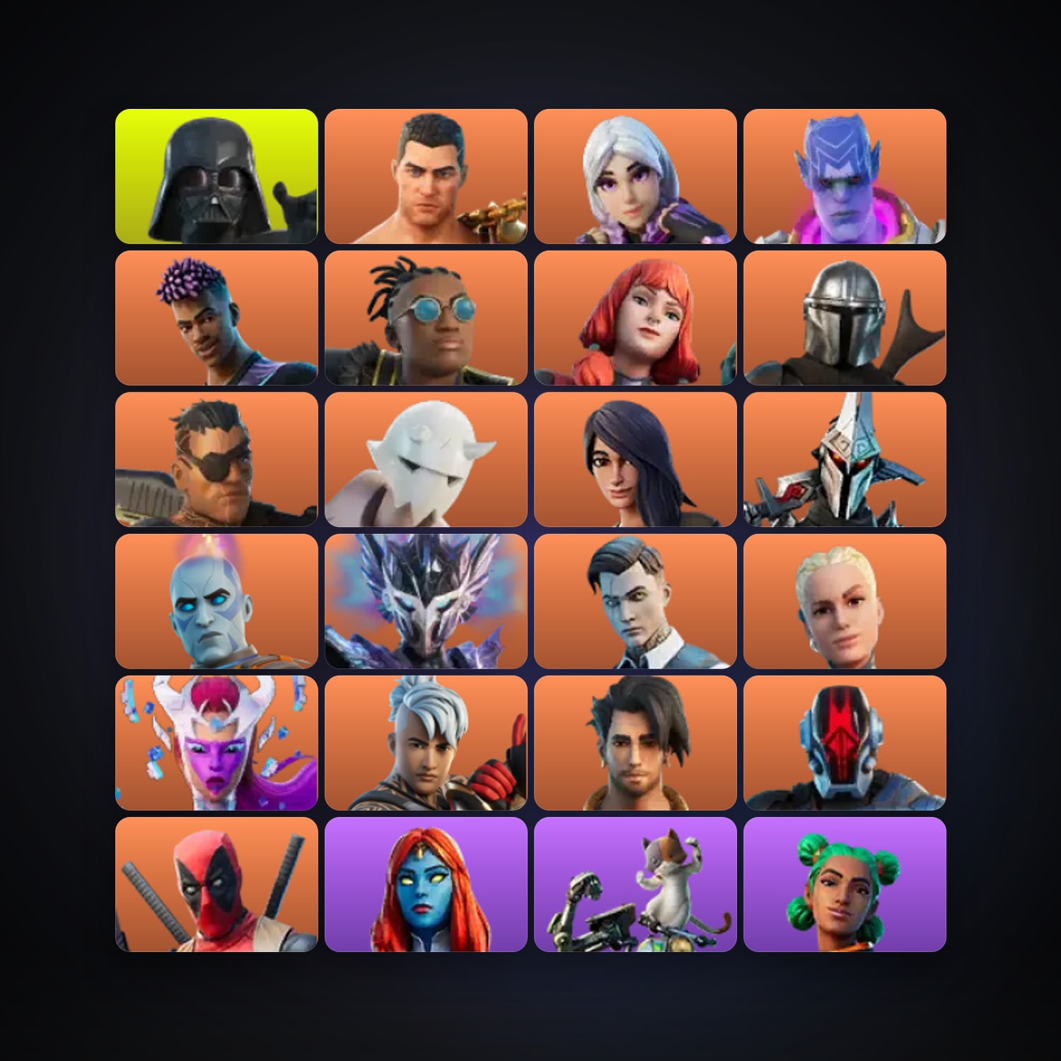 Fortnite locker — 97 skins — 3.2K V-Bucks — lvl 2265 — HabibiAccounts