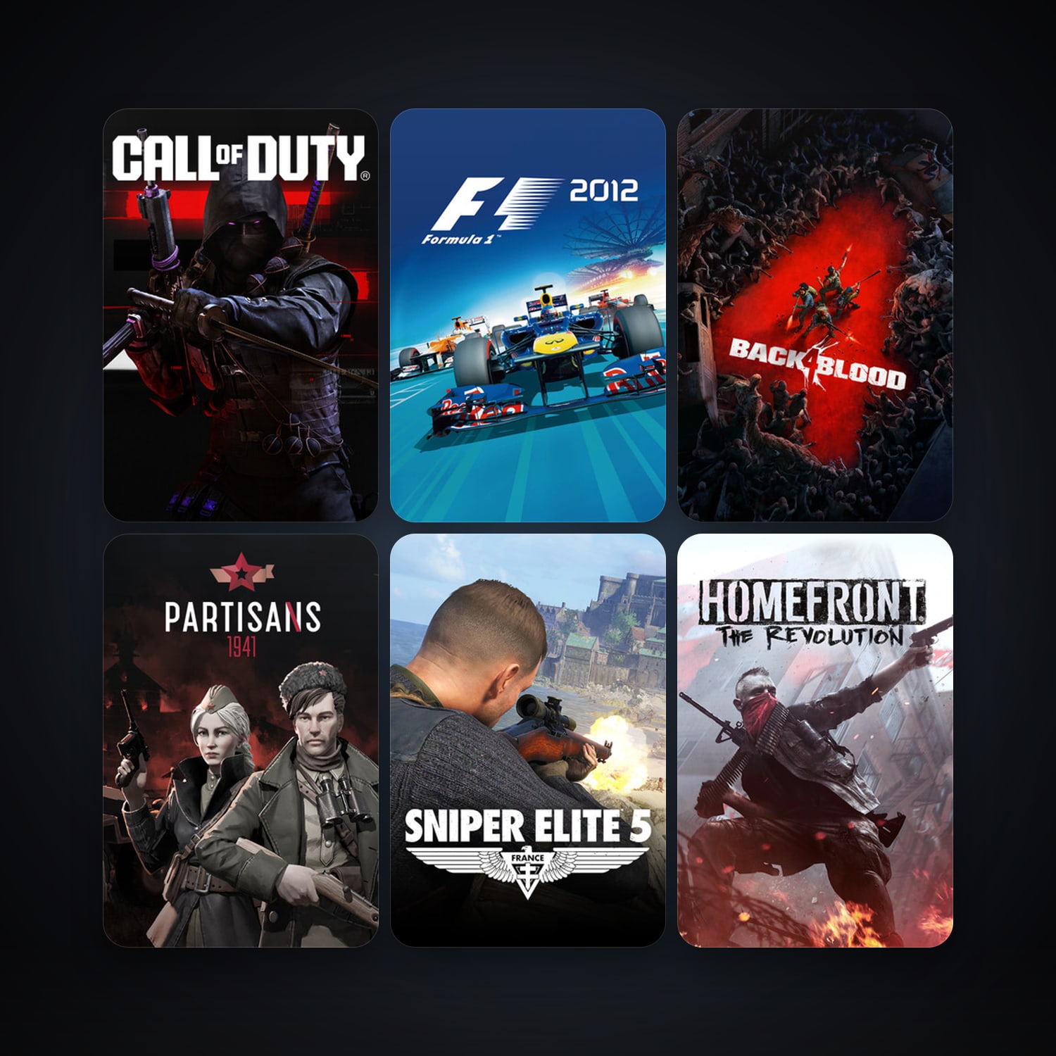 F1 2012 + Homefront: The Revolution, 29 games, Steam 10, clean — HabibiAccounts