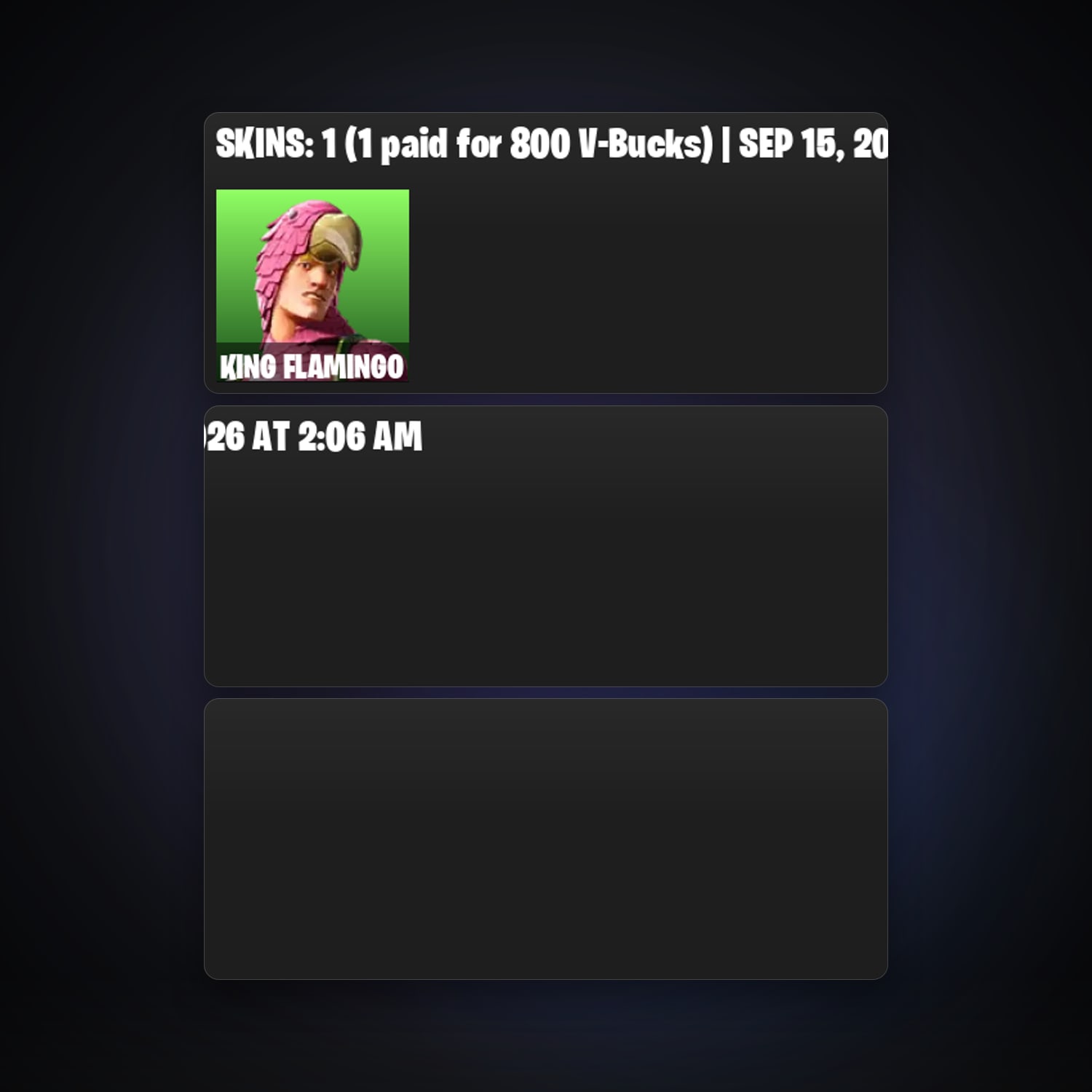Fortnite locker — 1 skins — 500 V-Bucks — lvl 157 — HabibiAccounts