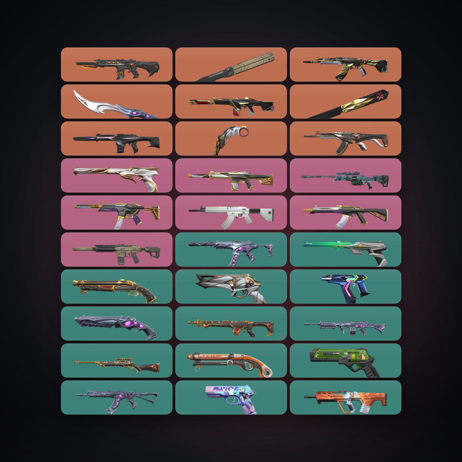 LA Plat 1 locker — 4 knives, 56 skins, lvl 261 — HabibiAccounts