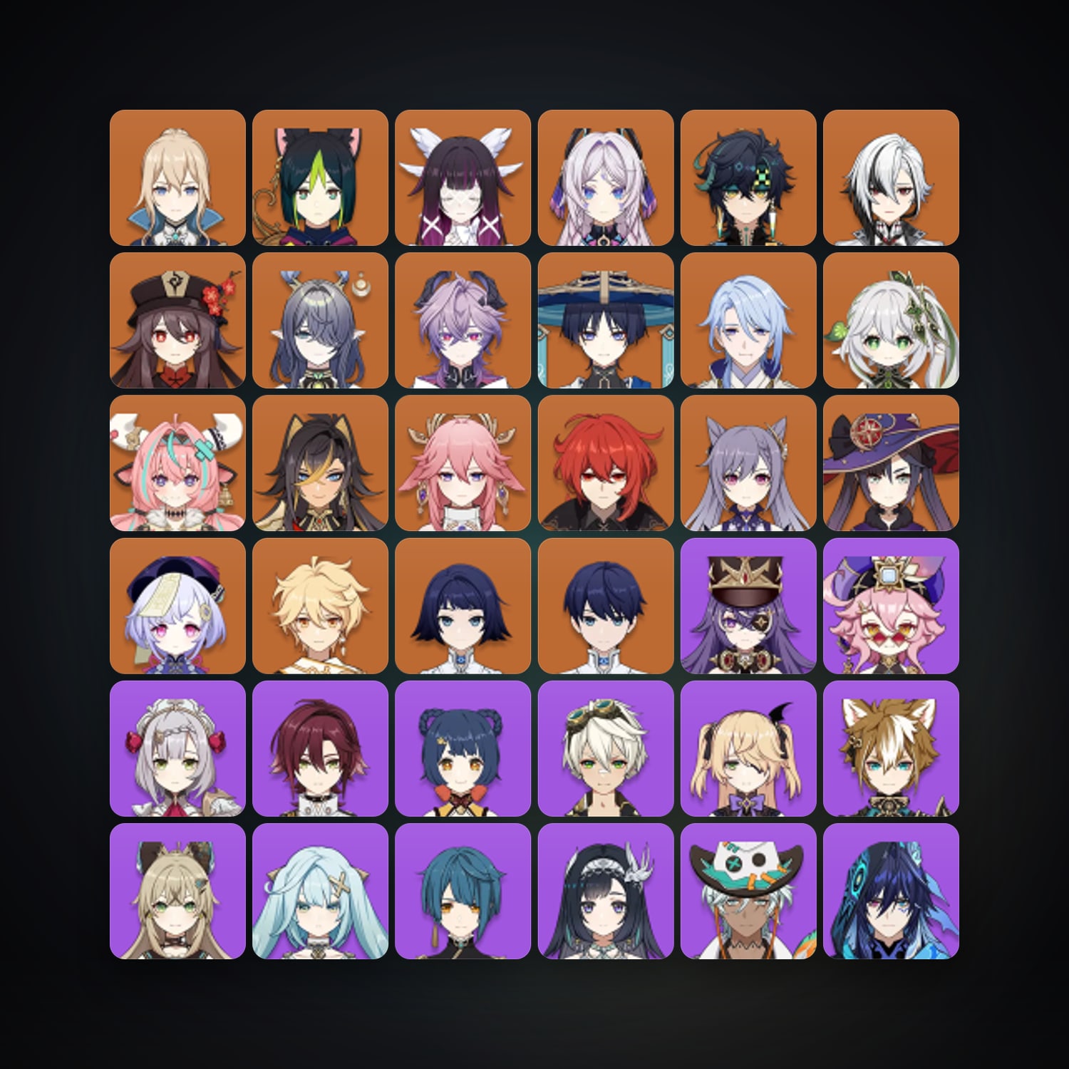 جينشن إمباكت | AR 57 | 72 شخصية | 19× 5★ — HabibiAccounts