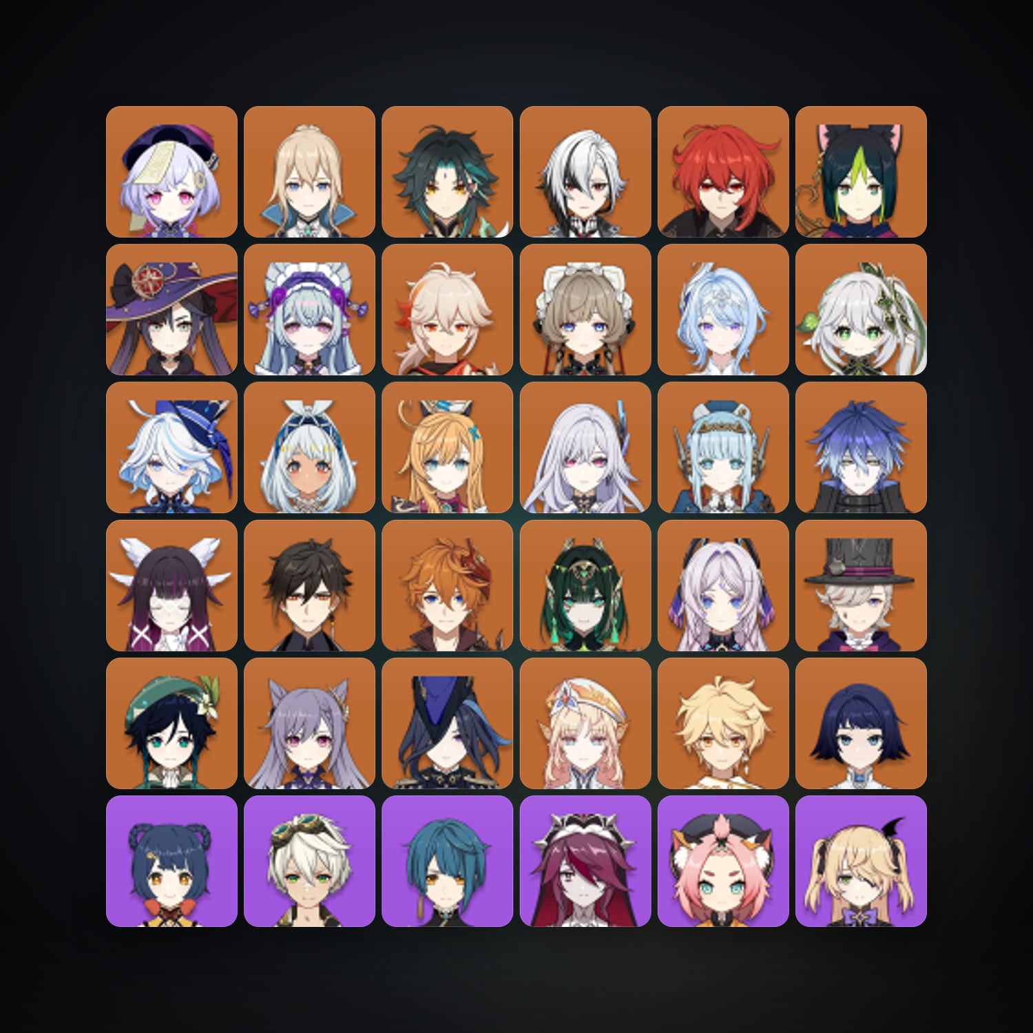 Genshin Impact | AR 60 | 80 Chars | 28× 5★
