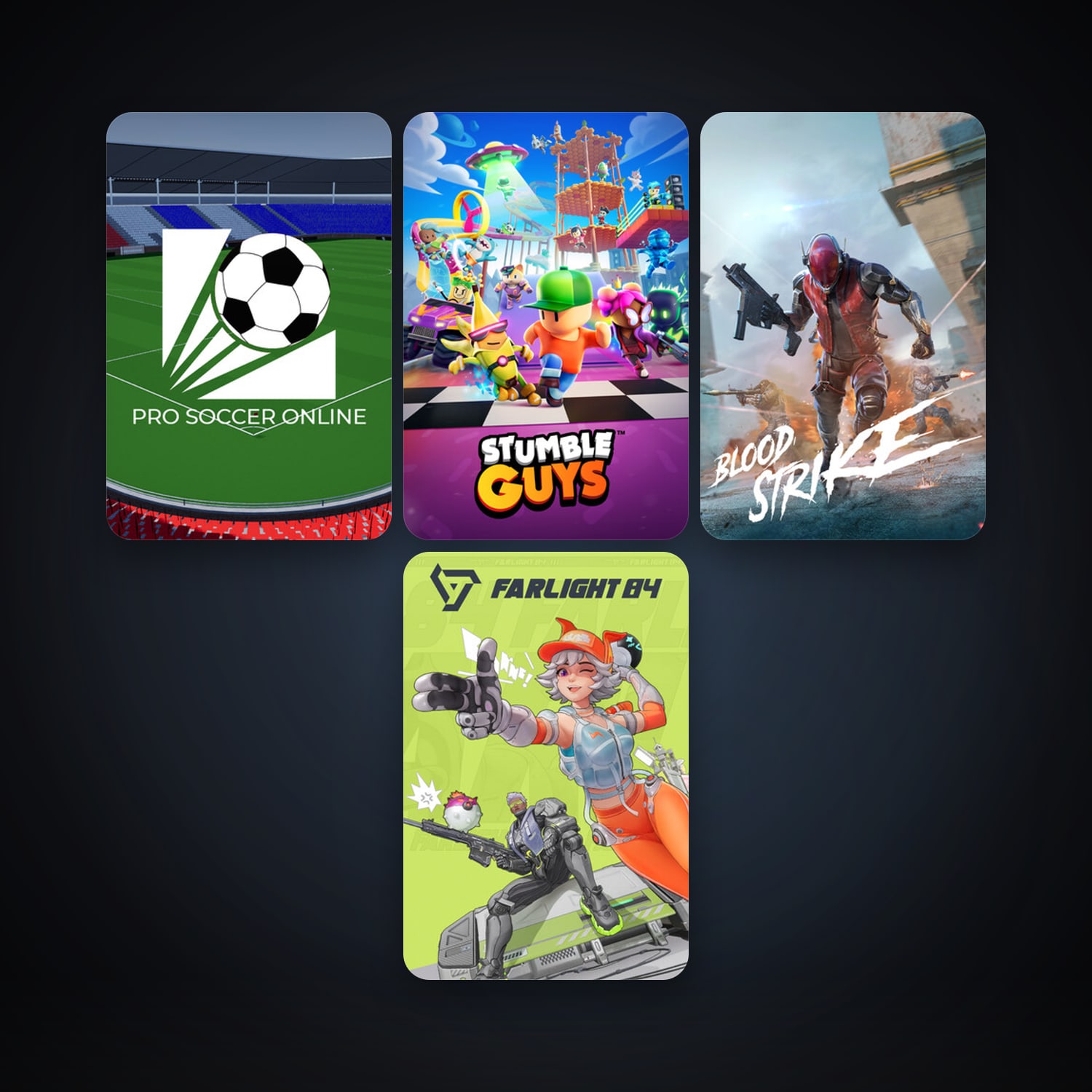 Pro Soccer Online + Stumble Guys, 10 games, clean — HabibiAccounts