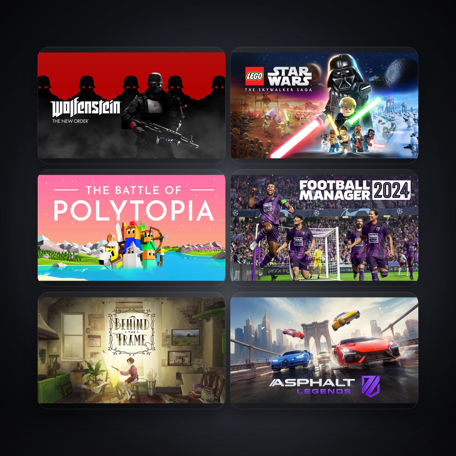 Epic Wolfenstein: The New Order + LEGO Star Wars: The Skywalker Saga — IN — 184 games — HabibiAccounts