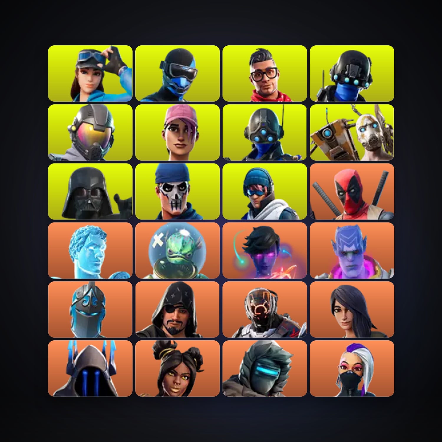 Fortnite locker — 292 skins — 50 V-Bucks — lvl 4202 — HabibiAccounts
