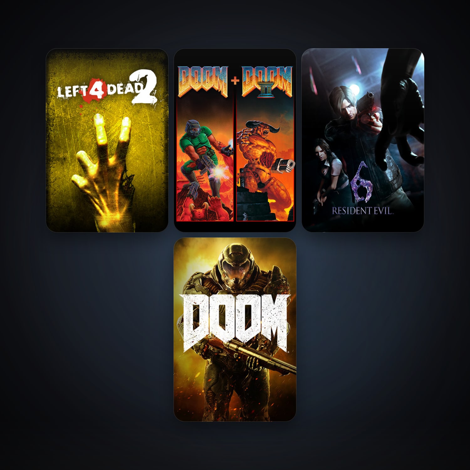 Left 4 Dead 2 + Ultimate Doom, 11 games, clean — HabibiAccounts