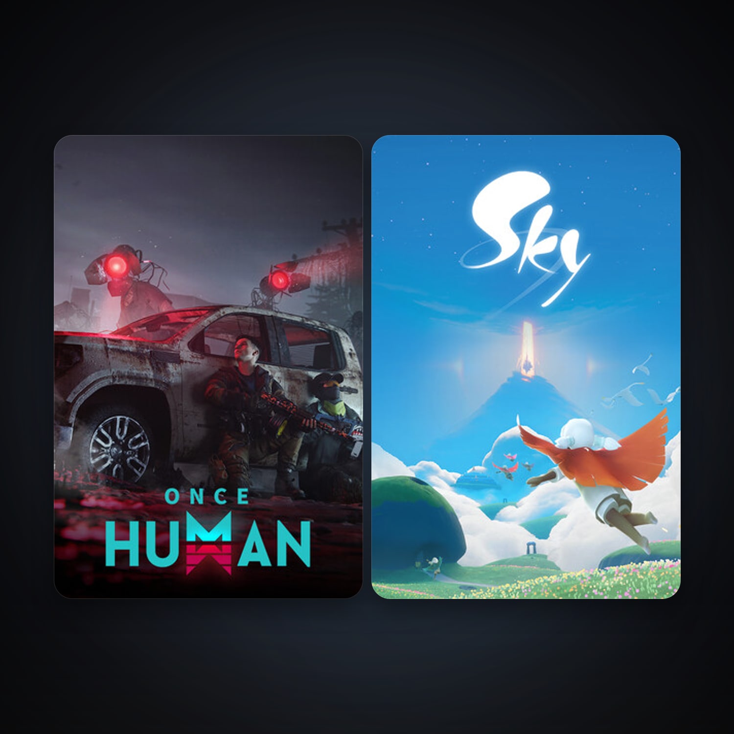 Once Human + Sky: Children of the Light, 5 games, clean — HabibiAccounts