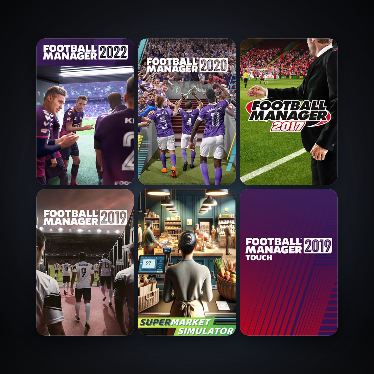 Football Manager 2017 + Football Manager 2019, 9 games, clean — HabibiAccounts