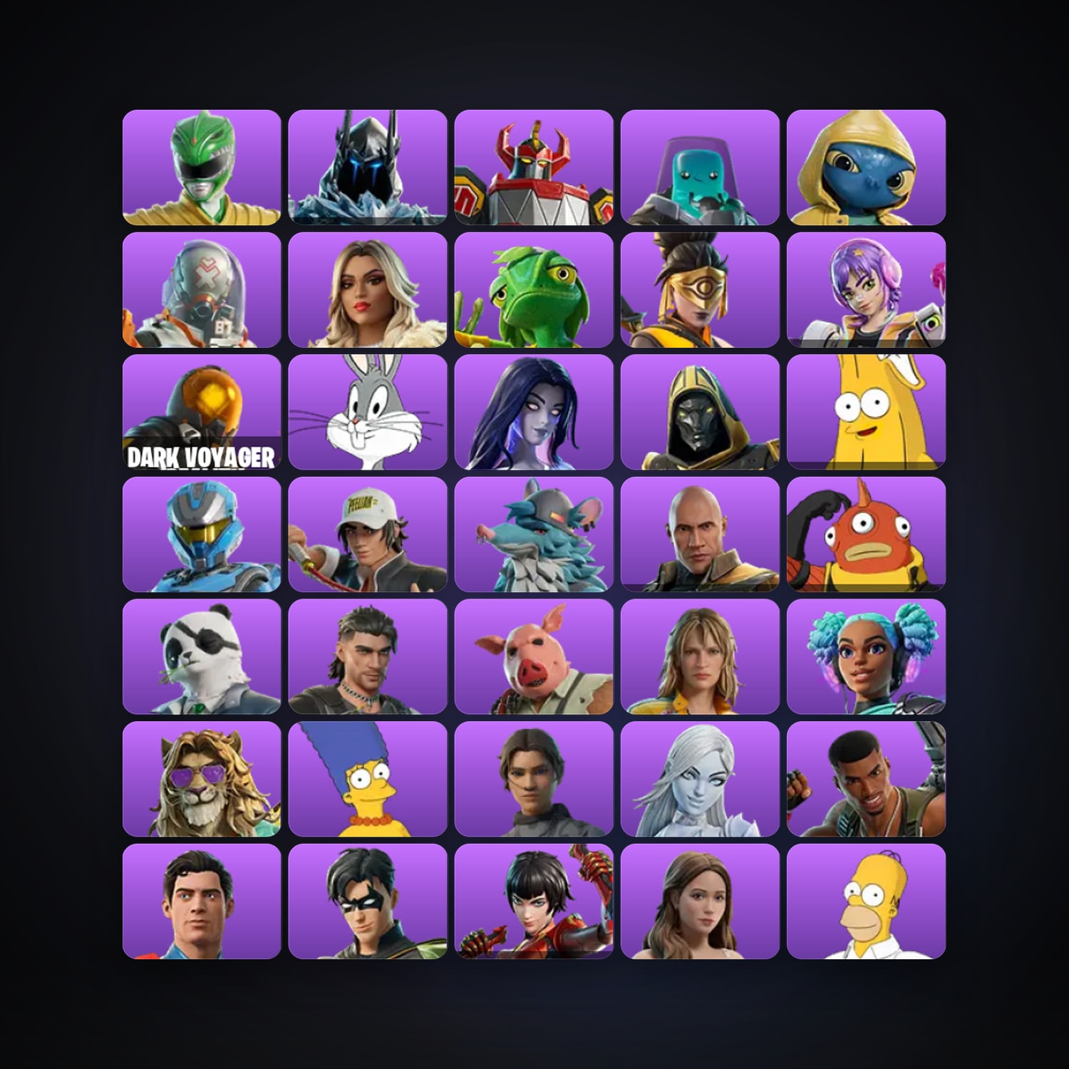 Fortnite locker — 54 skins — 1.6K V-Bucks — lvl 1000 — HabibiAccounts