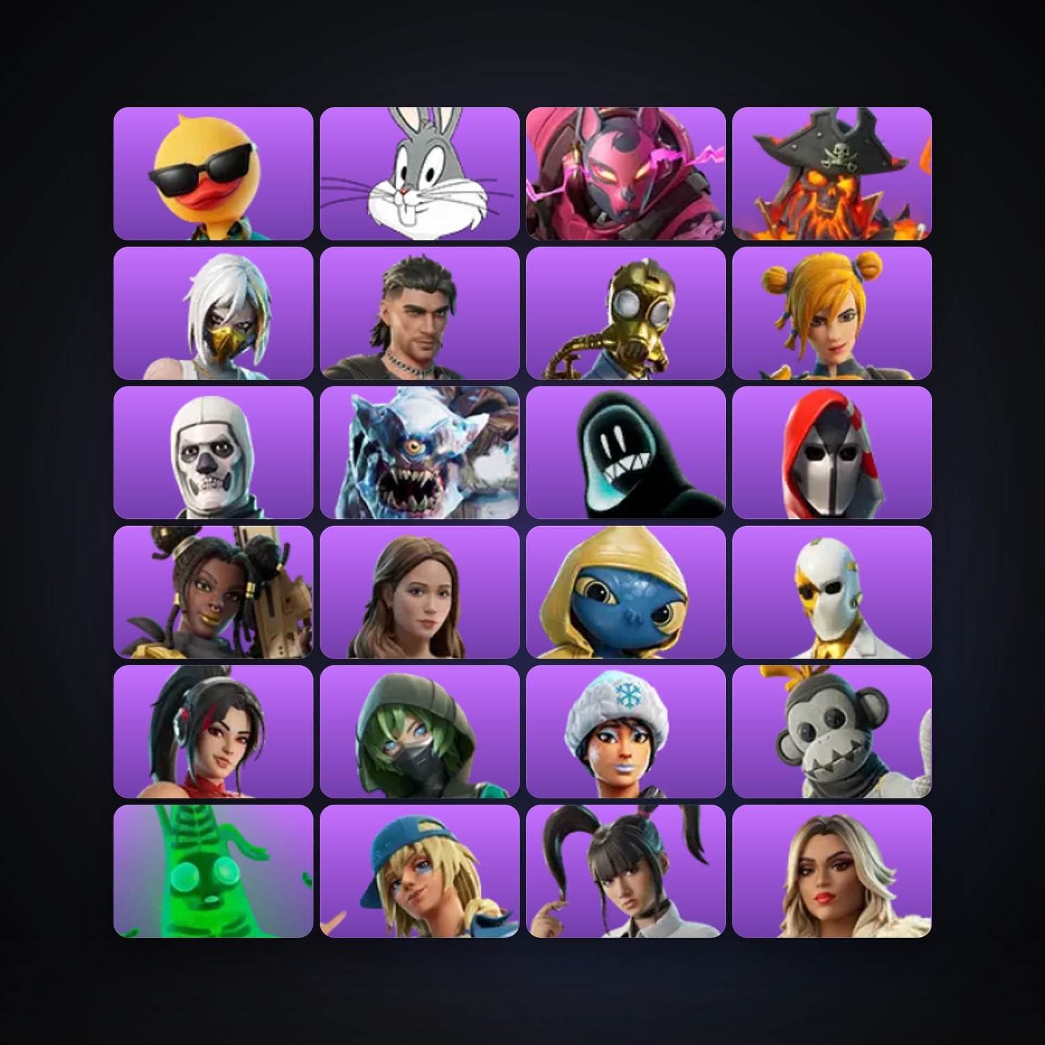 Fortnite locker — 59 skins — 200 V-Bucks — lvl 1559 — HabibiAccounts