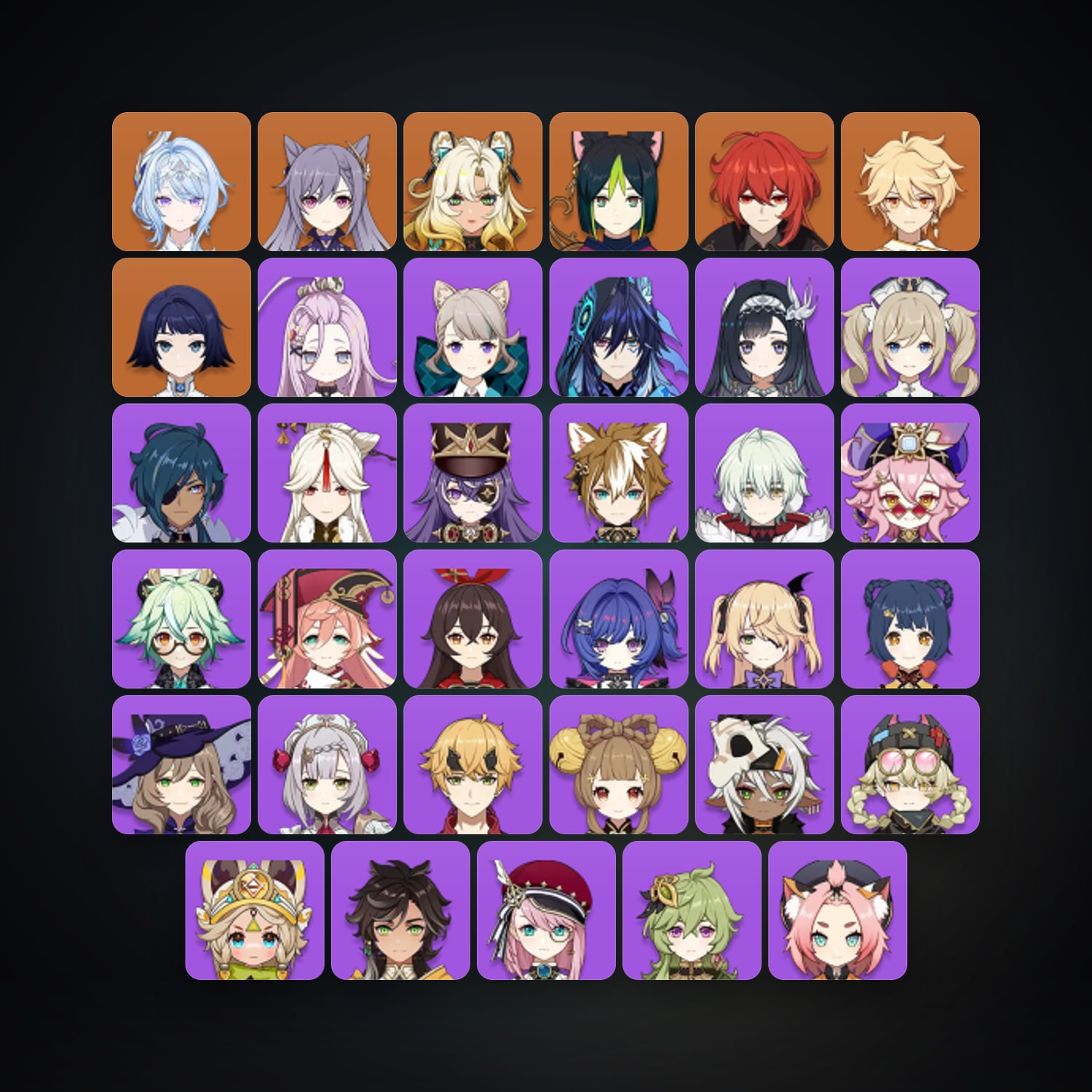 Genshin Impact | AR 55 | 36 Chars | 5× 5★ — Genshin / miHoYo Account — HabibiAccounts