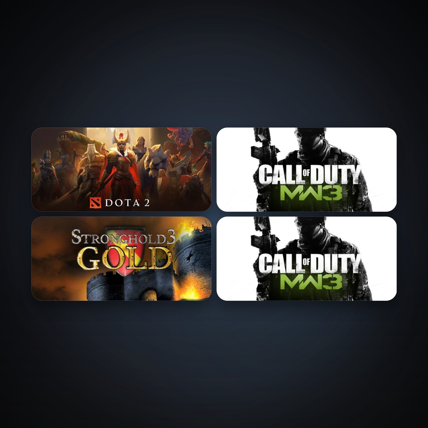 Dota 2 + Stronghold HD, 8 games, clean — HabibiAccounts