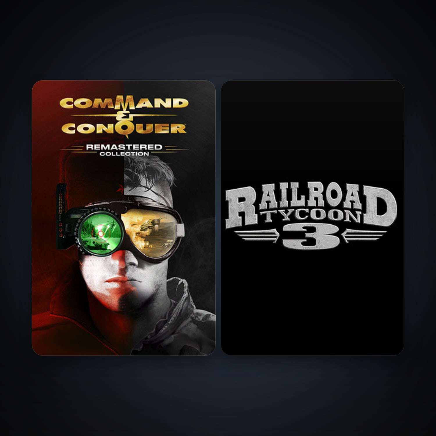 Railroad Tycoon 3 + Command & Conquer Remastered Collection, 8 games, clean — HabibiAccounts
