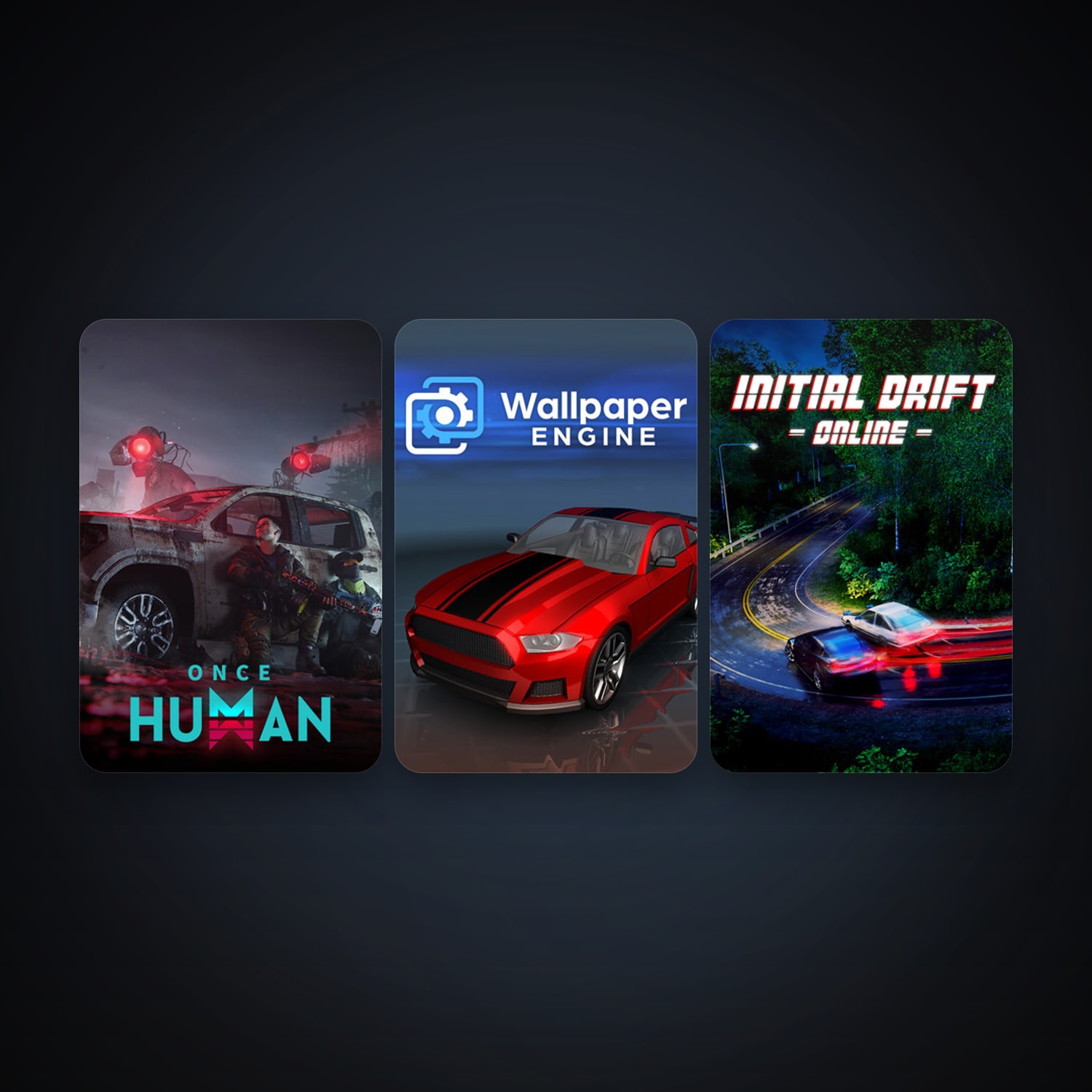 Wallpaper Engine + Initial Drift Online, 5 games, clean — HabibiAccounts