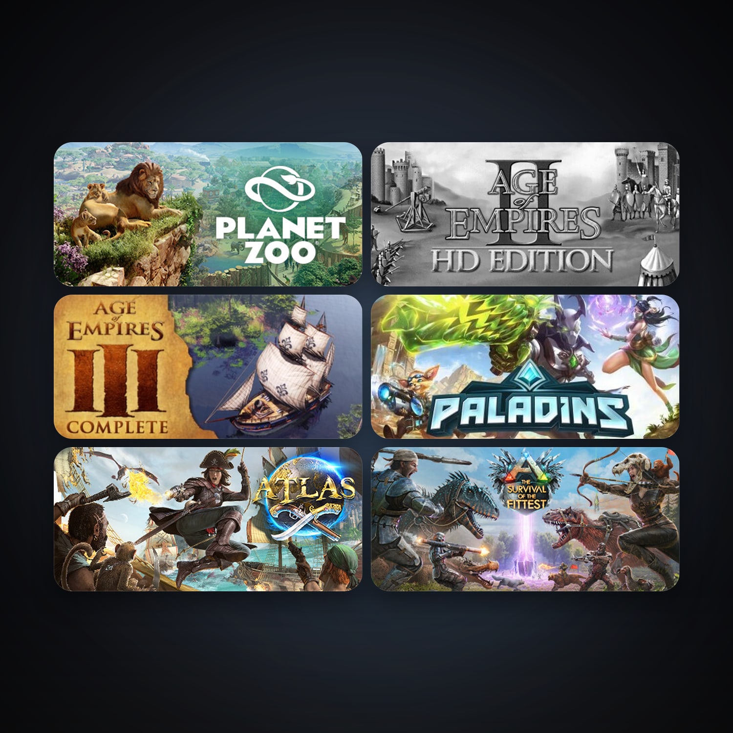 Age of Empires III + Age of Empires II, 8 games, clean — HabibiAccounts