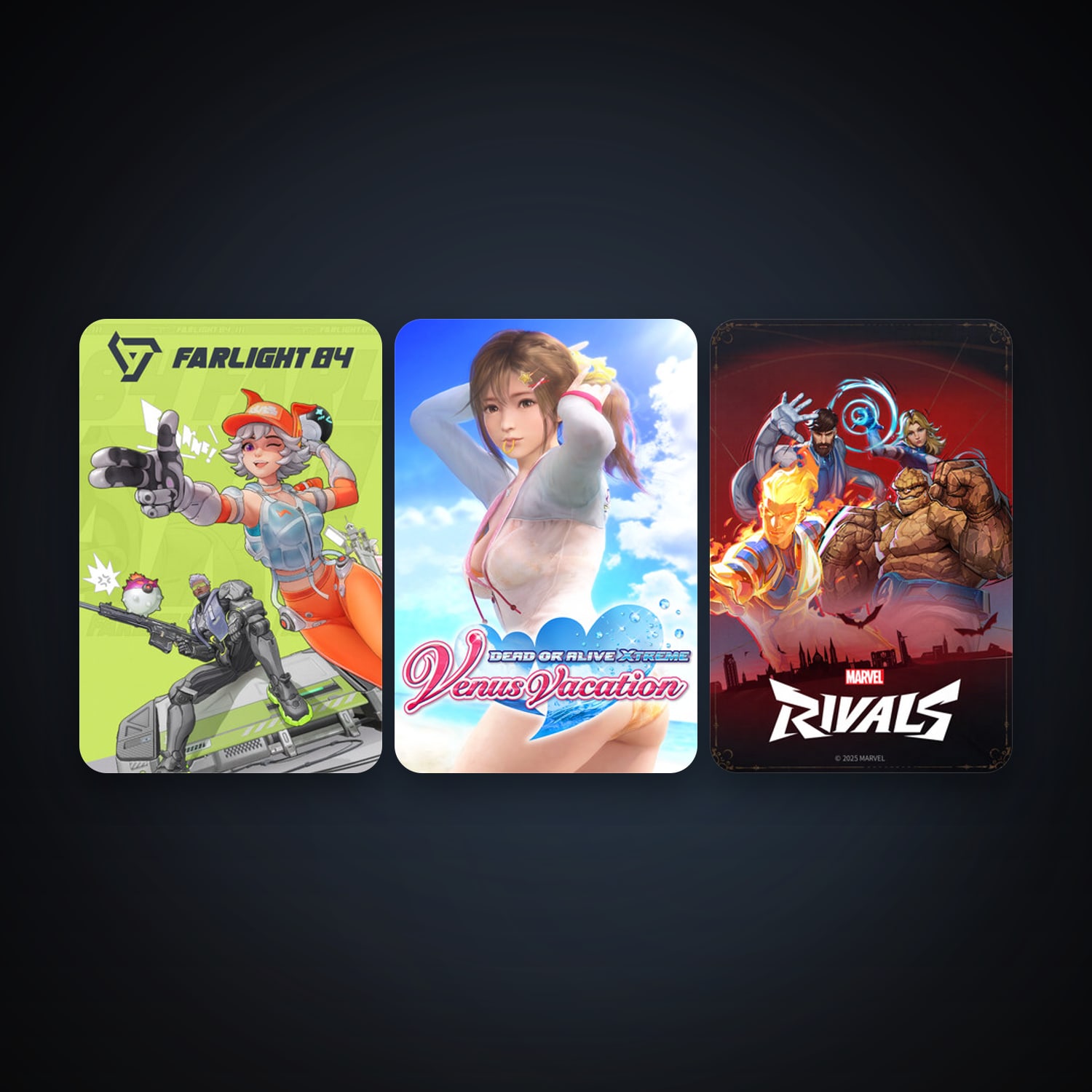 DEAD OR ALIVE Xtreme Venus Vacation + Farlight 84, 4 games, clean — HabibiAccounts