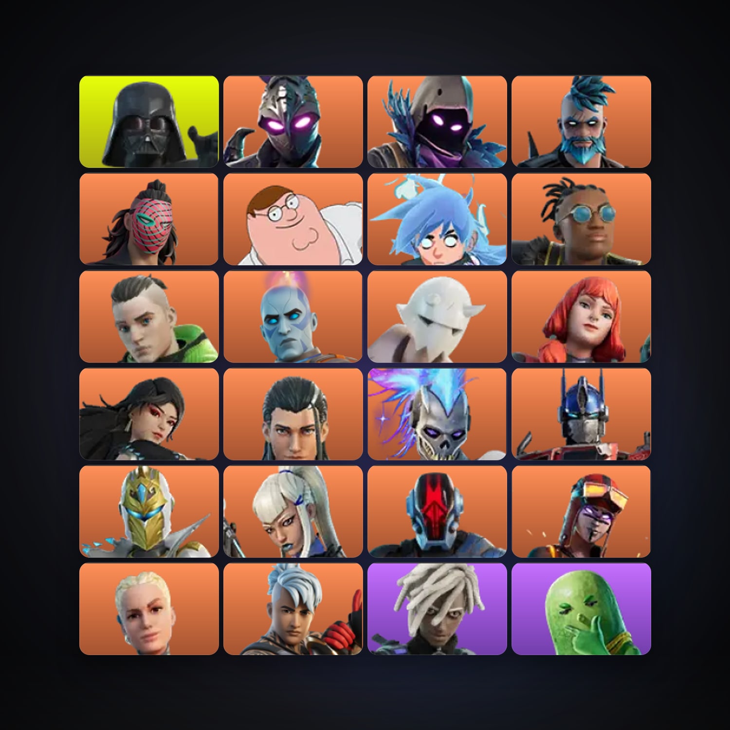 Fortnite locker — 231 skins — 950 V-Bucks — lvl 4353 — HabibiAccounts