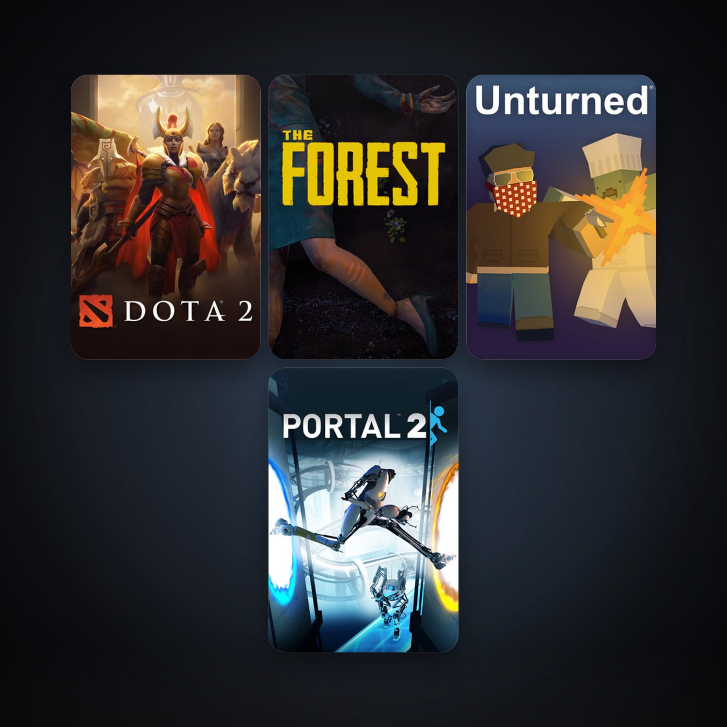 Dota 2 + Portal 2, 5 games, clean — HabibiAccounts