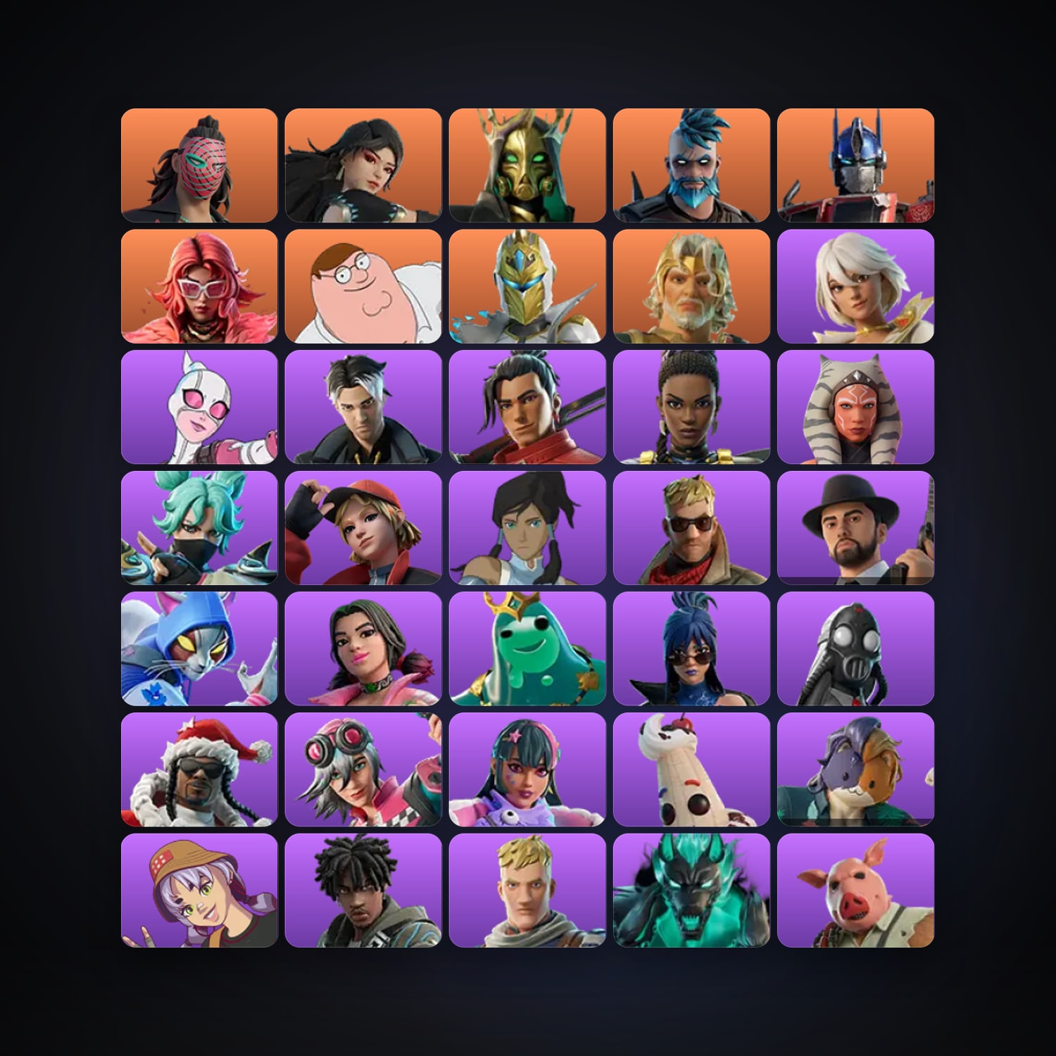 Fortnite locker — 79 skins — 1.4K V-Bucks — lvl 1457 — HabibiAccounts