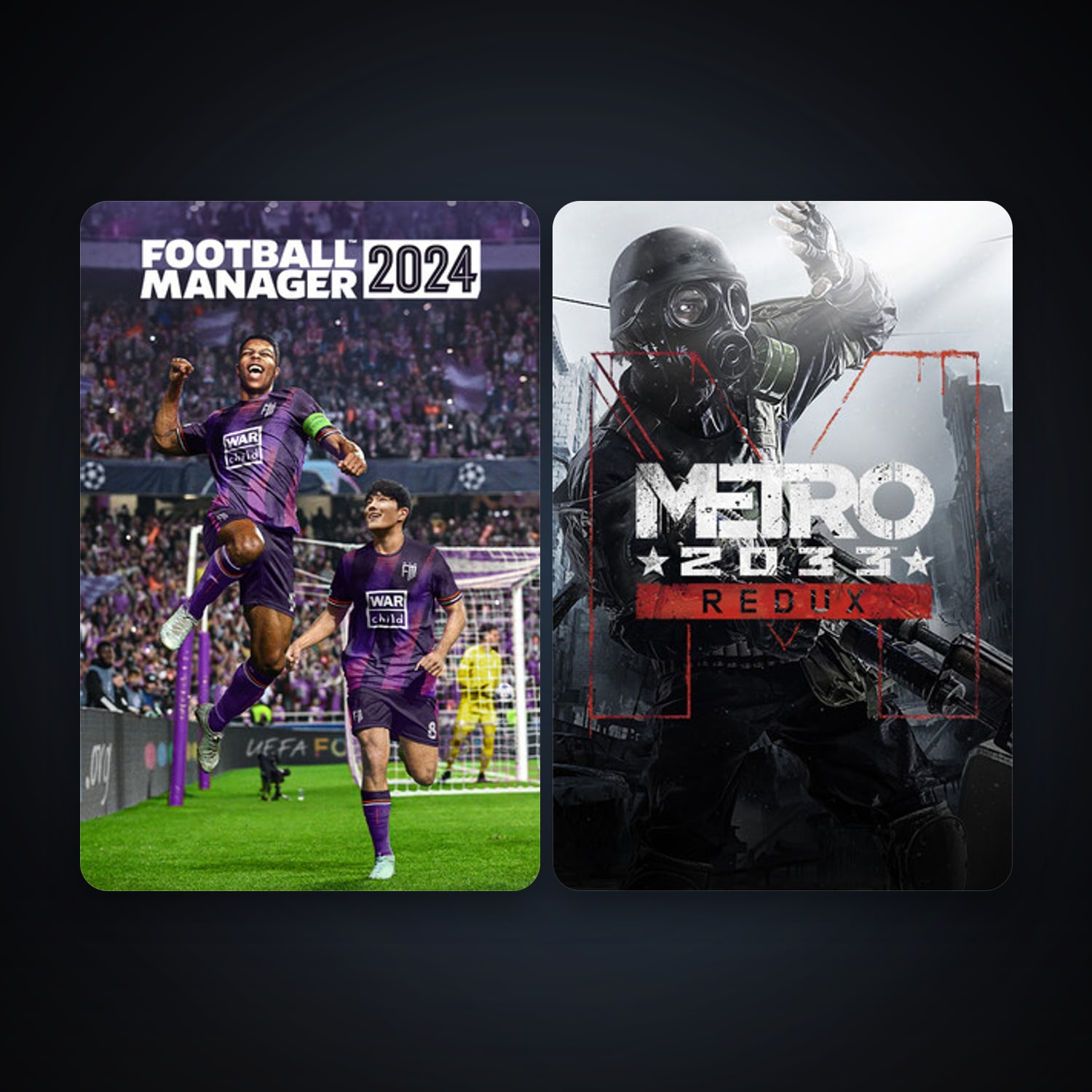Metro 2033 Redux + Football Manager 2024, 2 games, clean — HabibiAccounts
