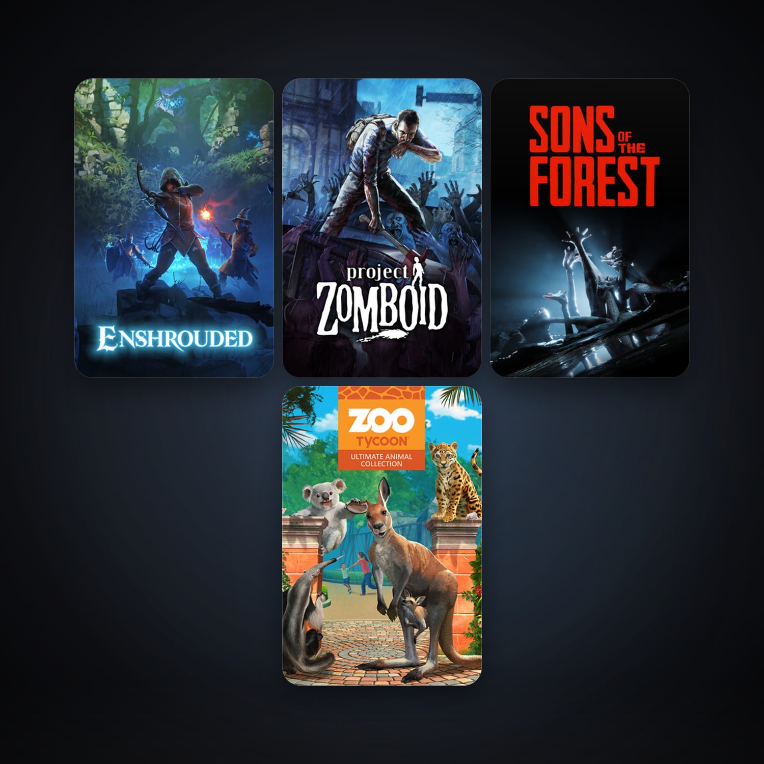 Project Zomboid + Zoo Tycoon: Ultimate Animal Collection, 5 games, clean — HabibiAccounts
